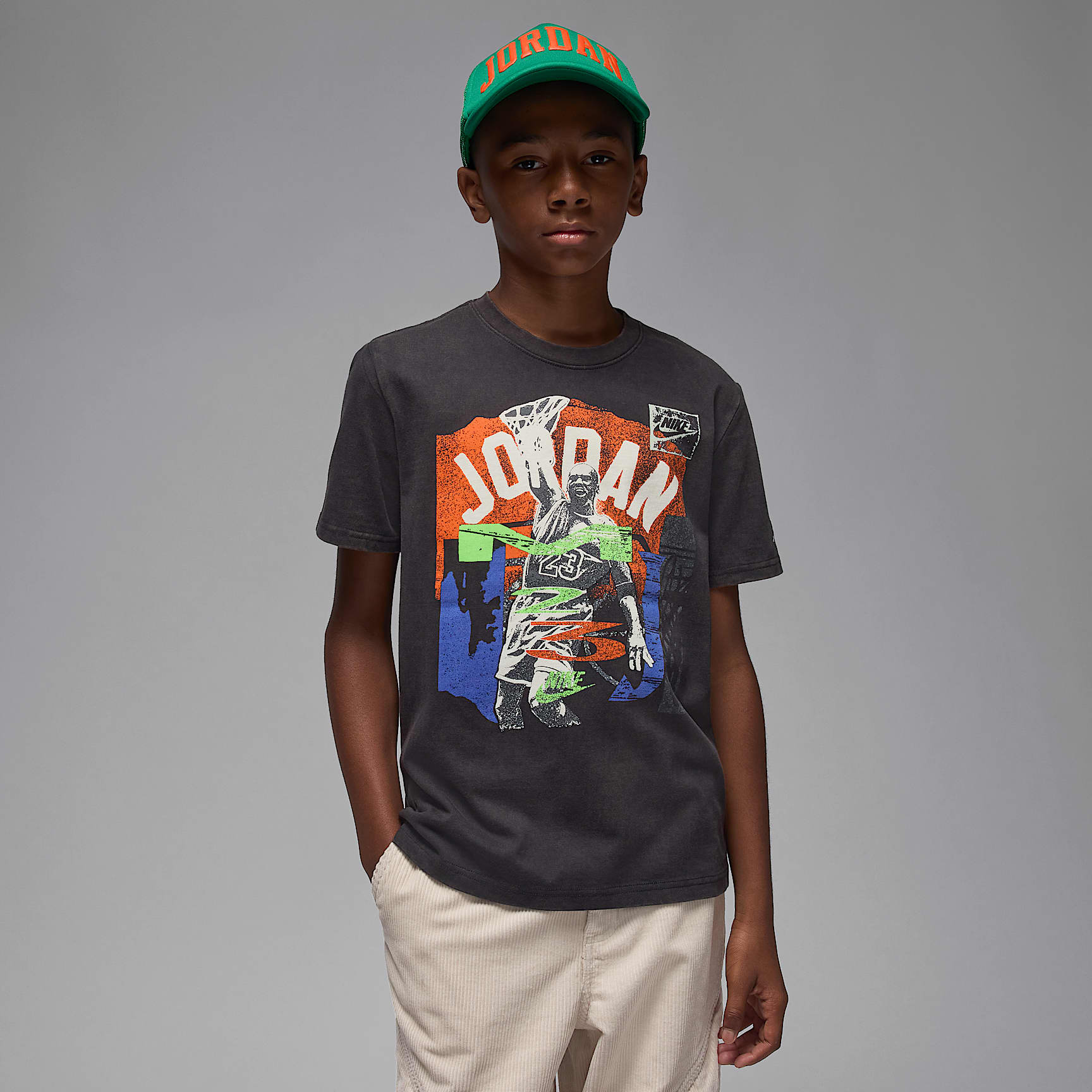 Jordan Big Kids' Throwback Slam T-Shirt