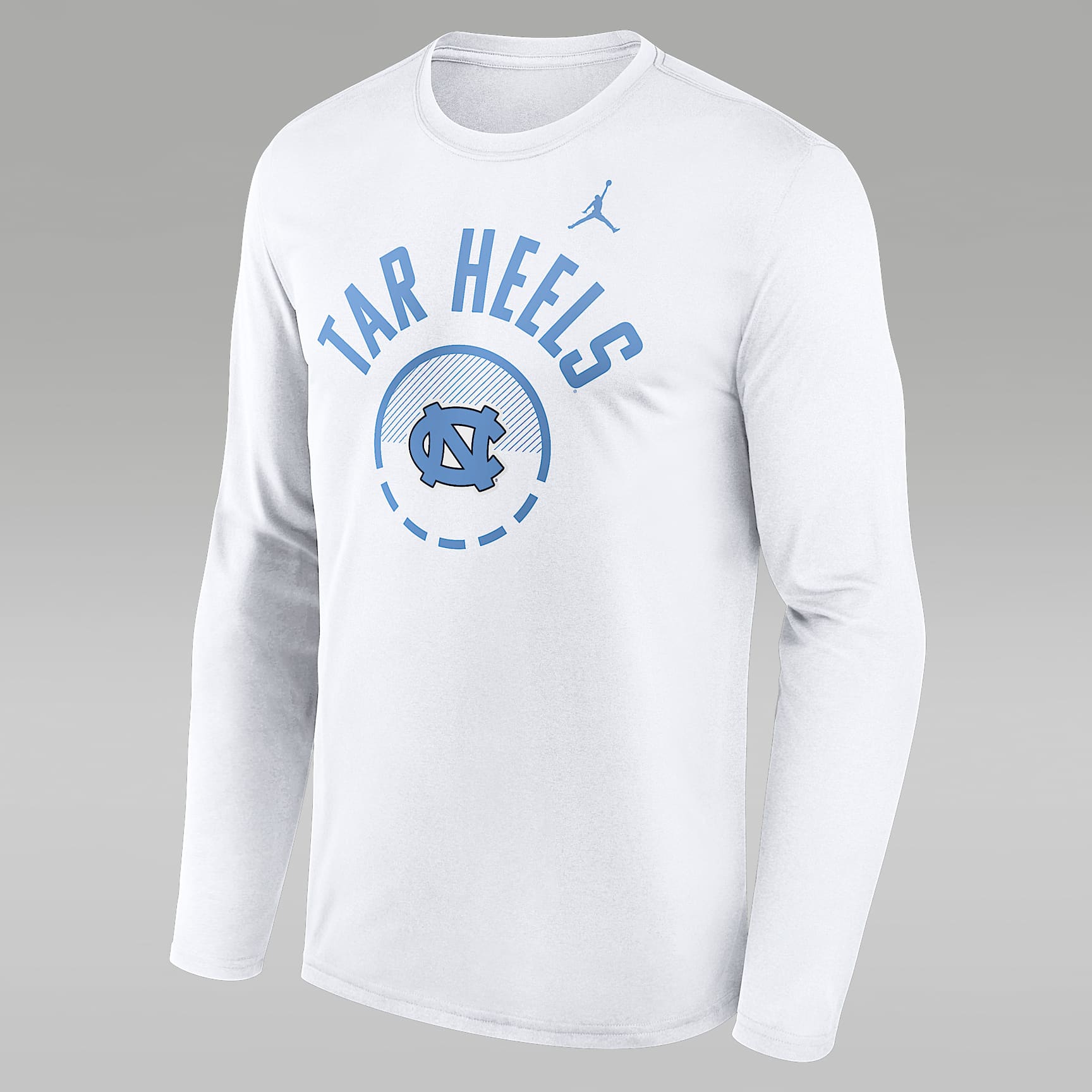 Playera de manga larga universitaria marca Jordan Dri-FIT para hombre North Carolina Courtside