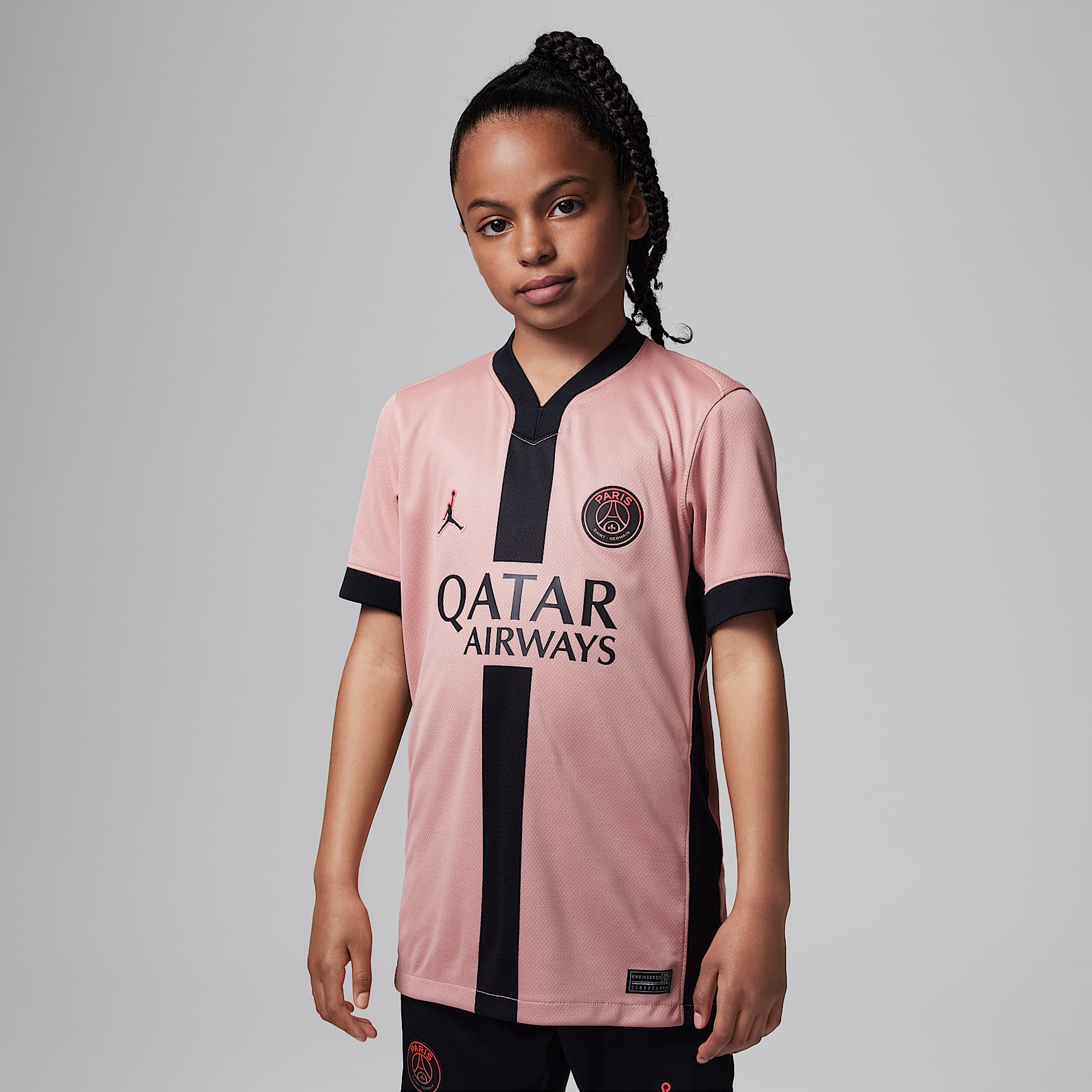 Jersey de fútbol Jordan Dri-FIT Replica del Paris Saint-Germain alternativo 2024/25 Stadium para niños talla grande