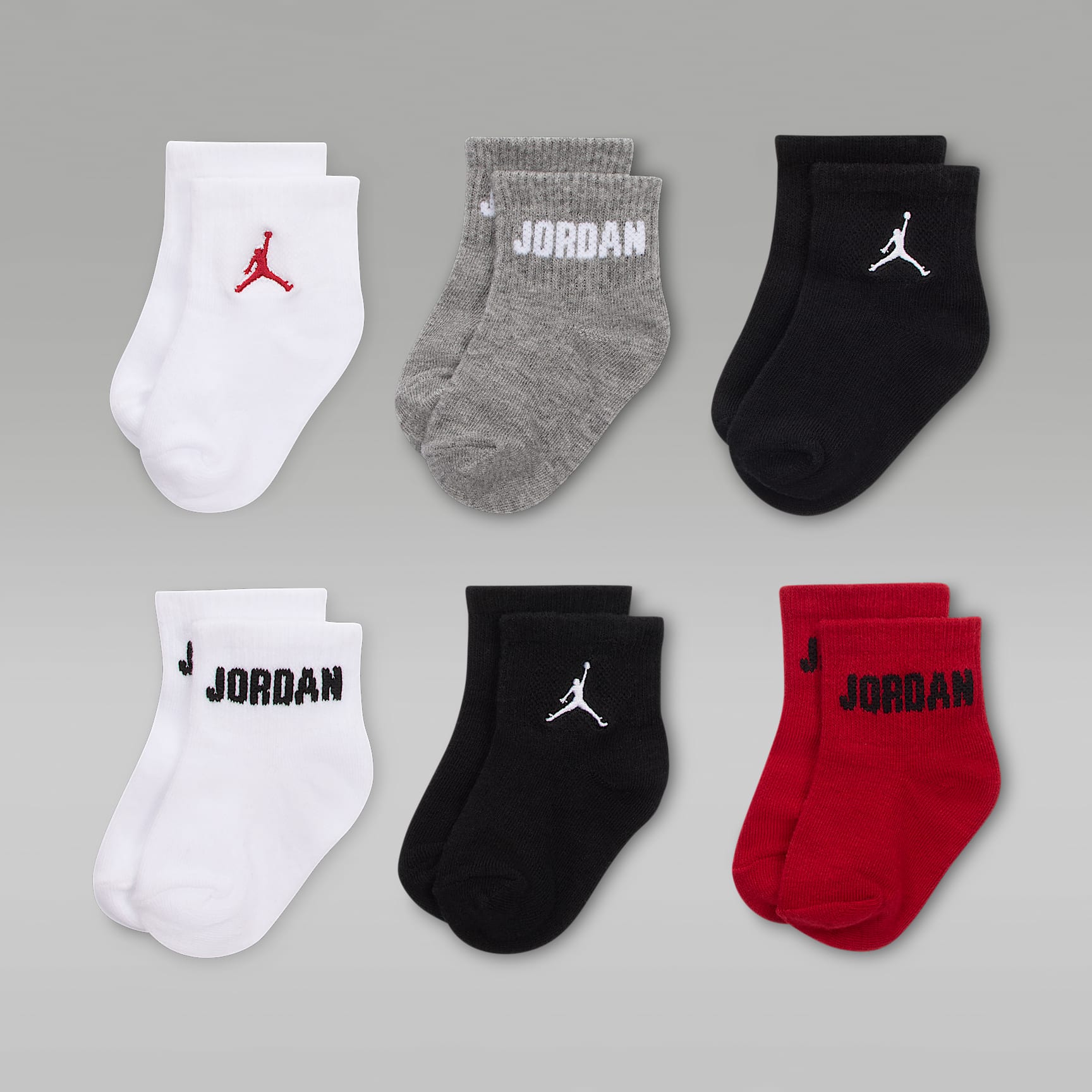 Jordan Everyday Essentials Baby/Toddler Ankle Socks (6 Pairs)