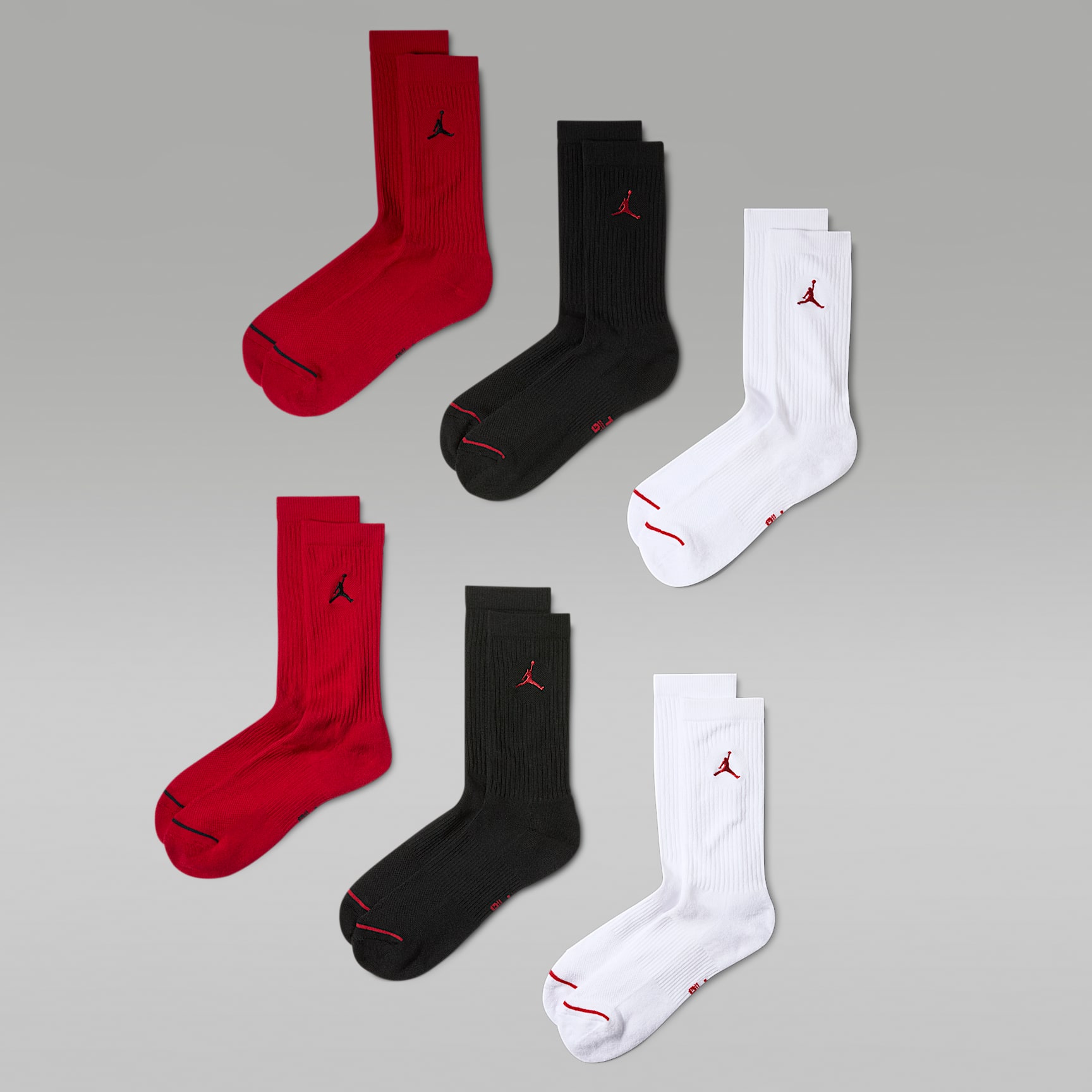 Jordan Everyday Cushioned Crew Socks (6 Pairs)
