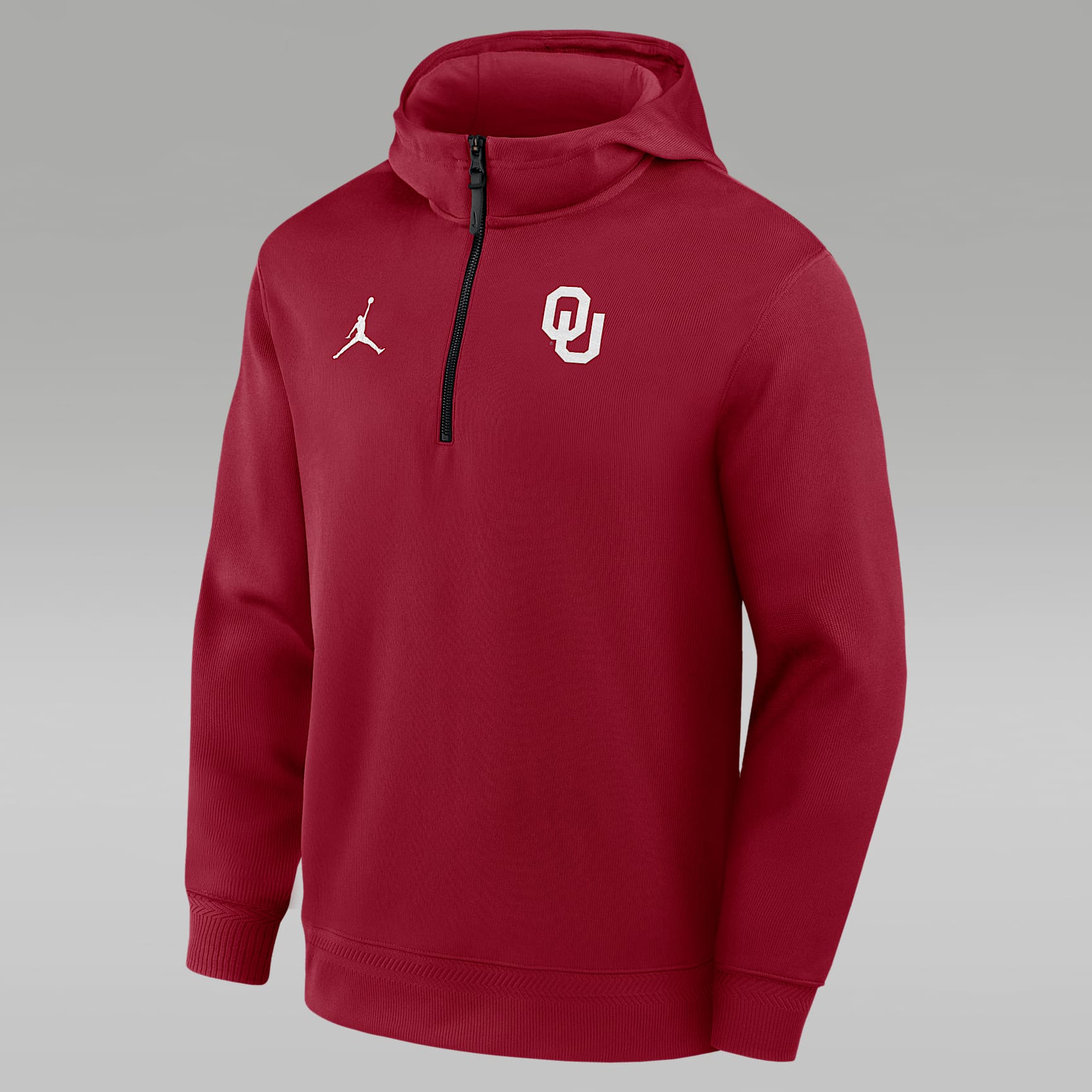 Oklahoma Coaches Premium Men's Jordan Brand Dri-FIT College 1/4-Zip Hoodie