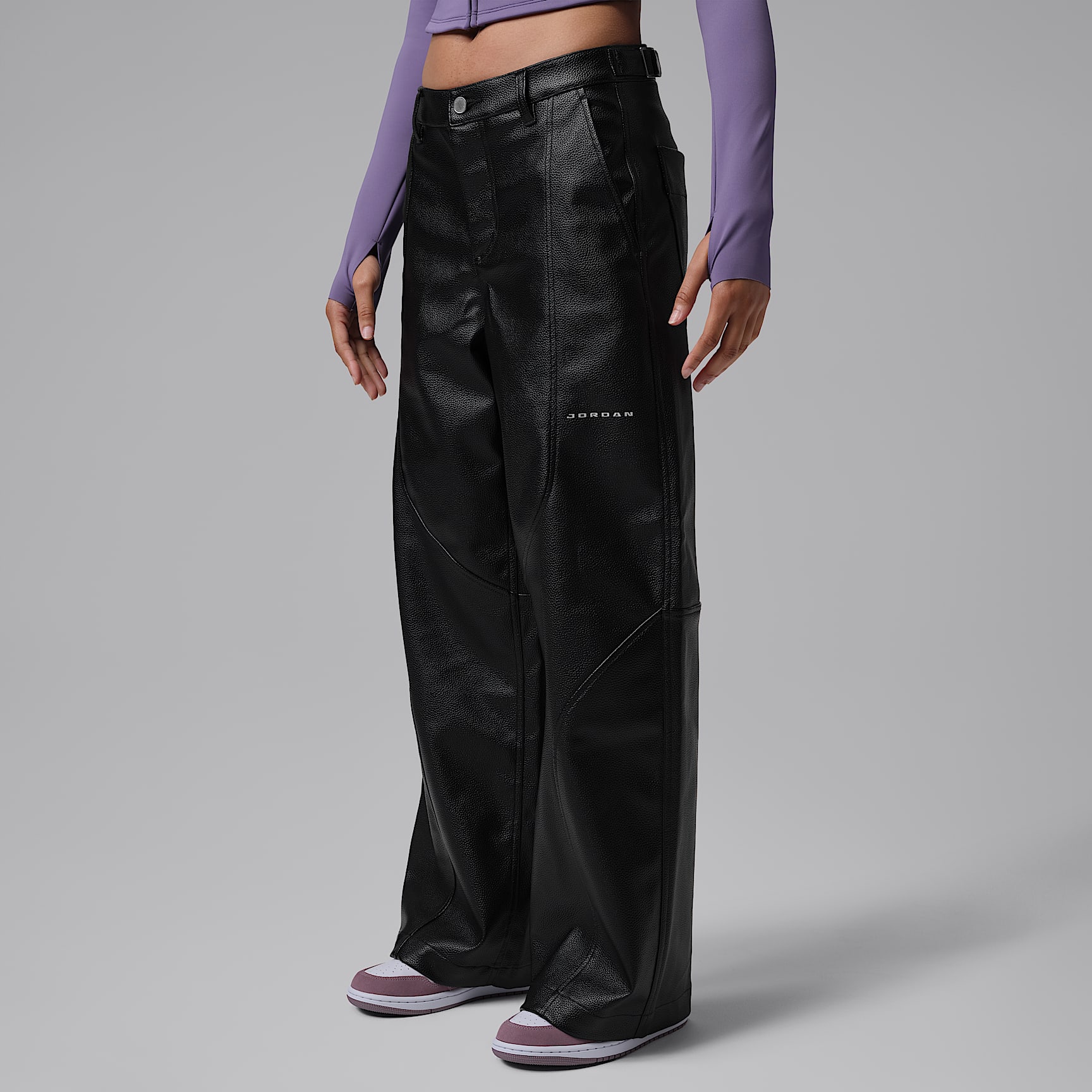 Jordan Flight Women's Faux-Leather Baggy Pants