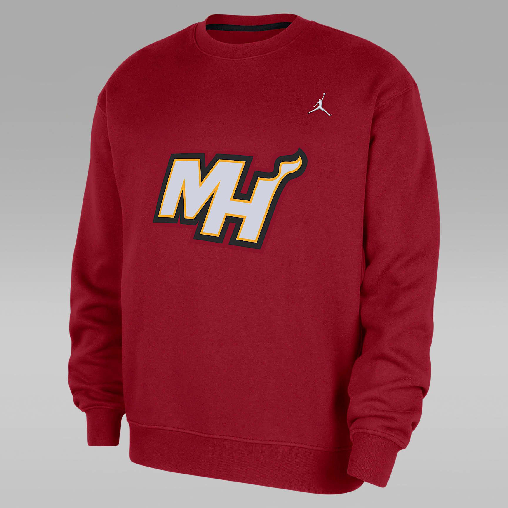 Miami Heat Statement Essentials Men's Jordan NBA Fleece Crew-Neck Sweatshirt