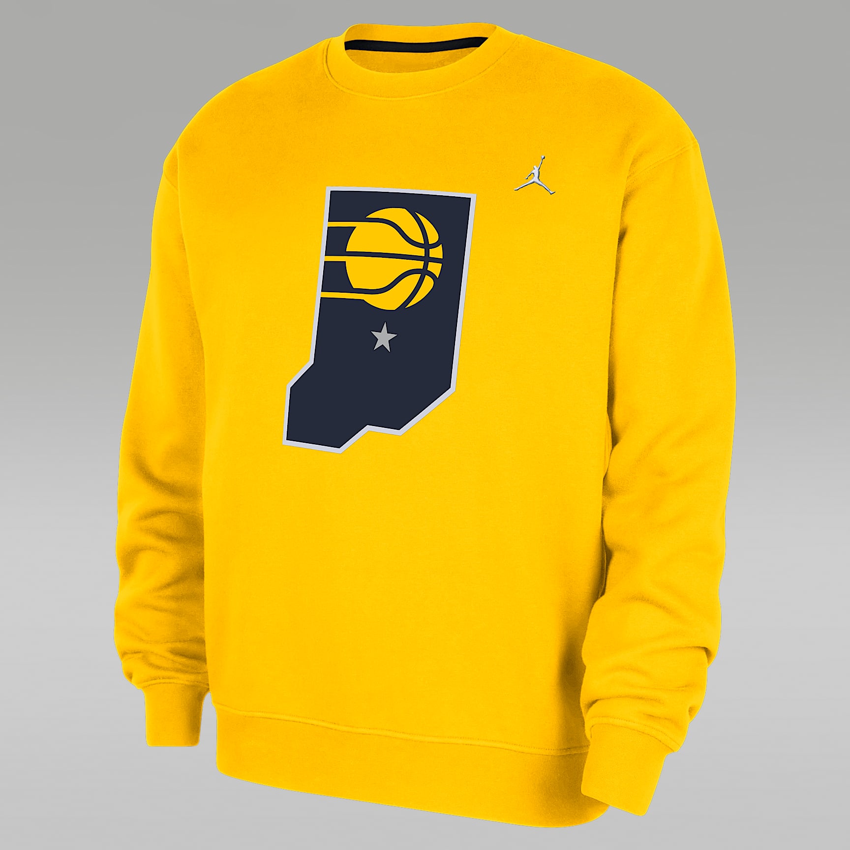 Indiana Pacers Statement Essentials Men's Jordan NBA Fleece Crew-Neck Sweatshirt