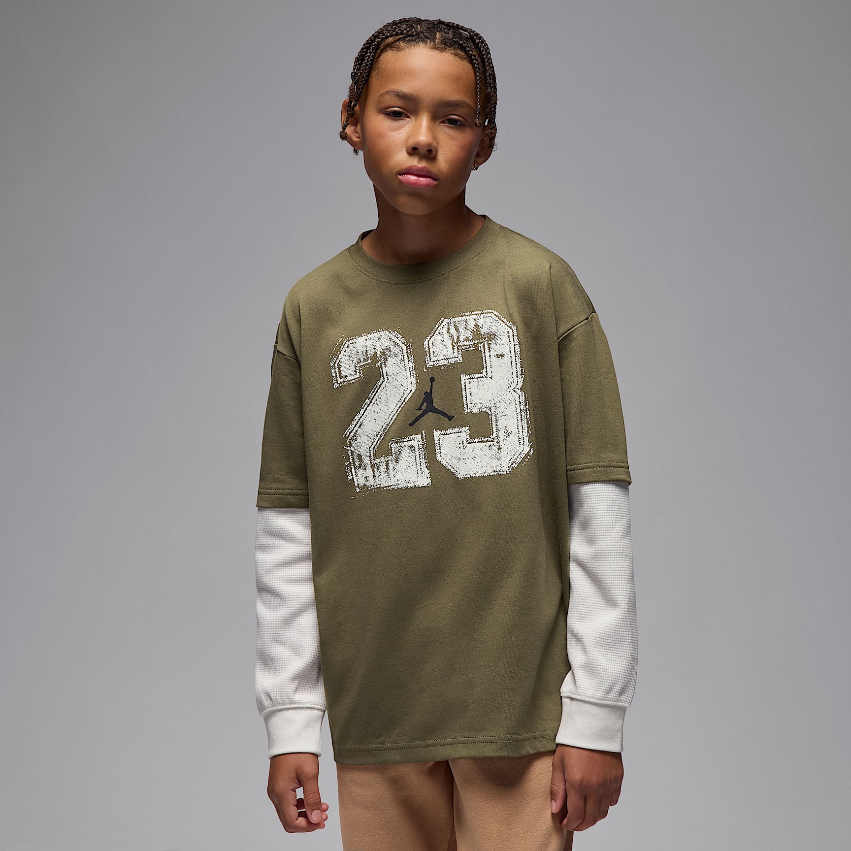 Playera de dos capas para niños talla grande Jordan MVP