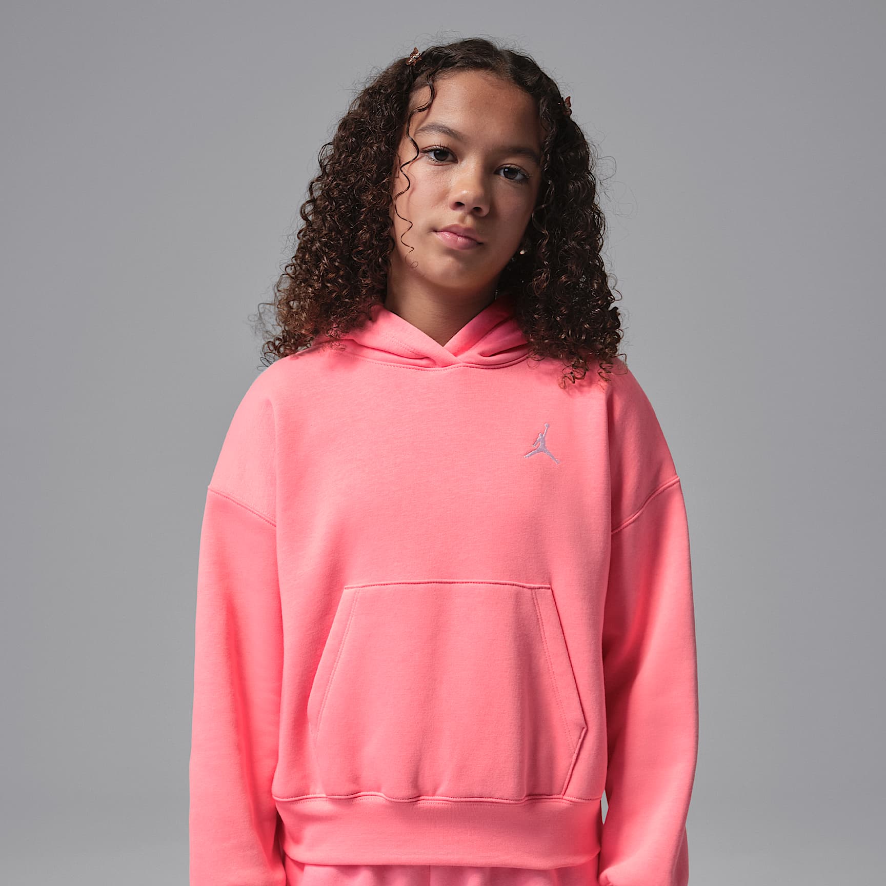 Sudadera con gorro sin cierre para niños talla grande Jordan Brooklyn Fleece