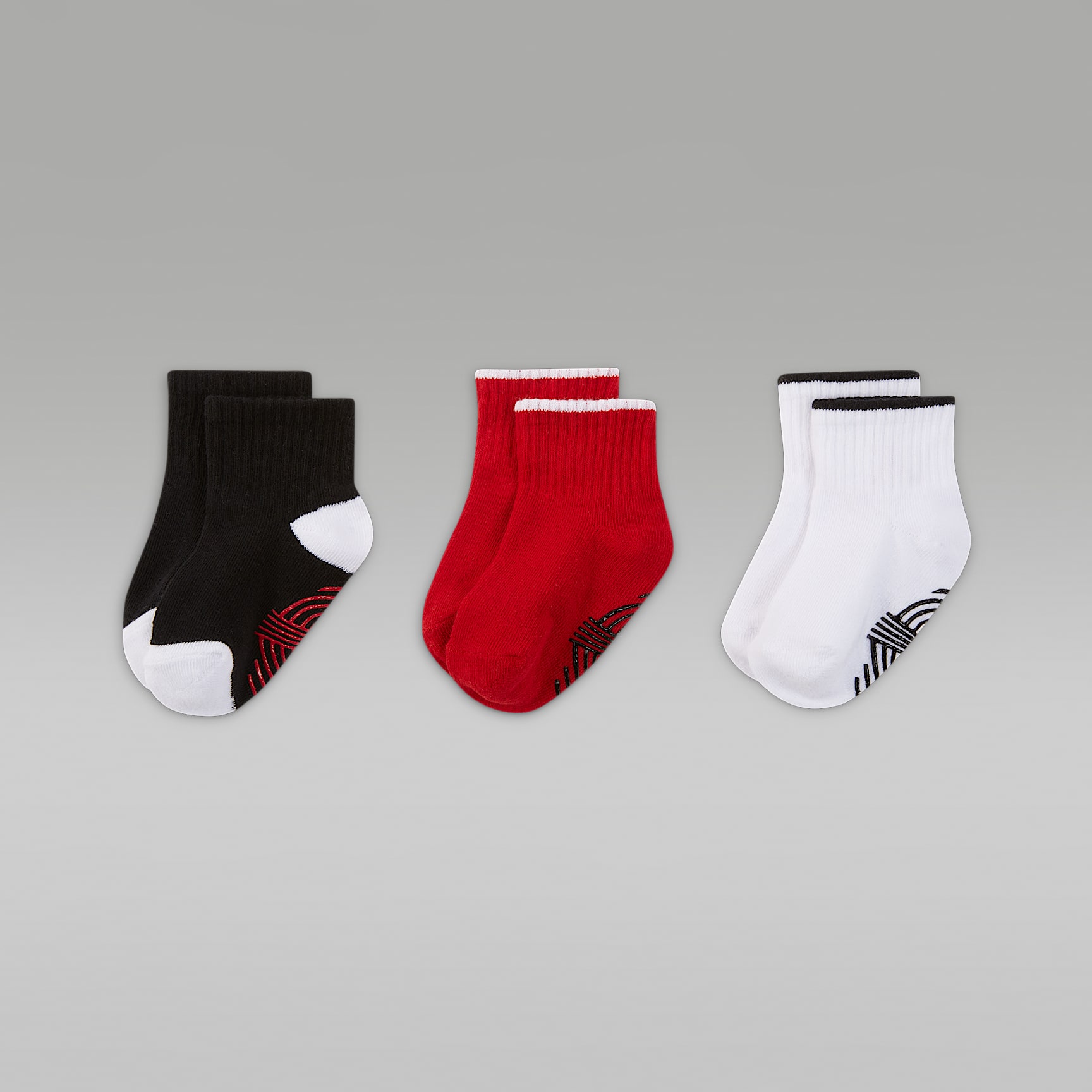 Calcetines hasta el tobillo de agarre infantiles Jordan (3 pares)