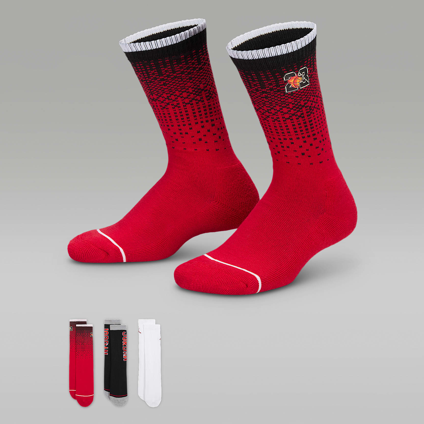 Jordan Big Kids' Customized Air Crew Socks (3 Pairs)