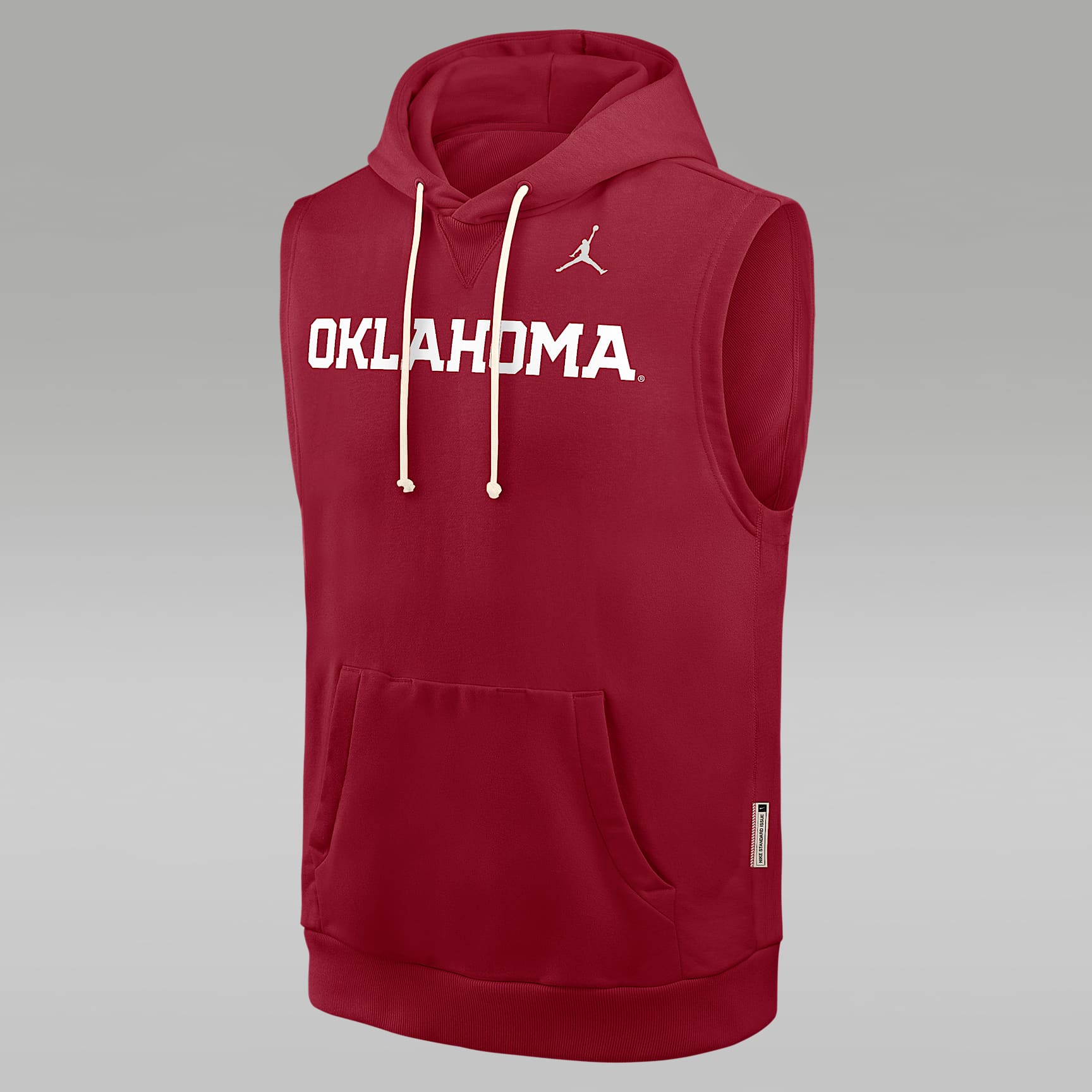 Oklahoma Sideline Men's Jordan Brand Dri-FIT College Sleeveless Pullover Hoodie