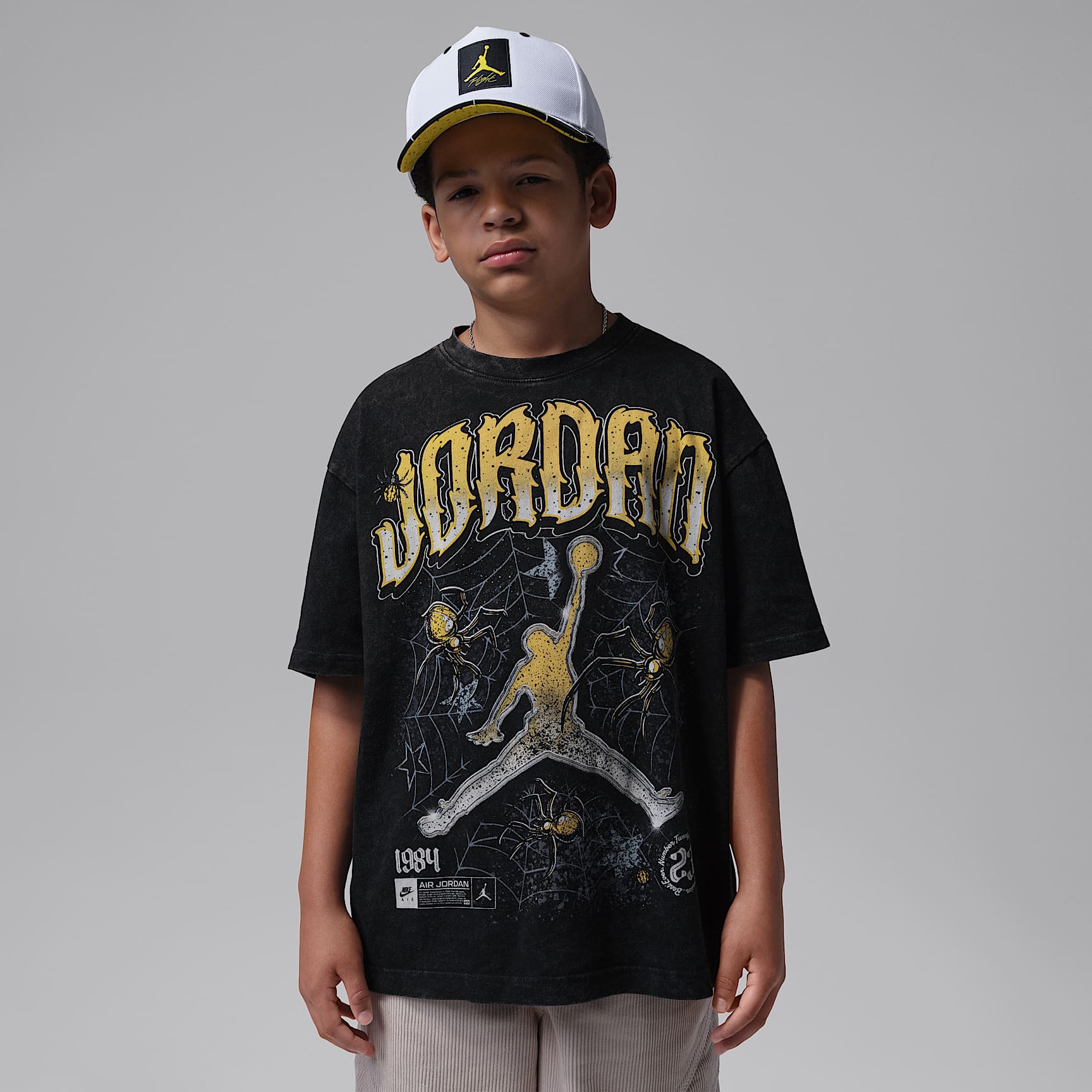 Jordan Big Kids' AJ4 Tour Yellow Retro T-Shirt