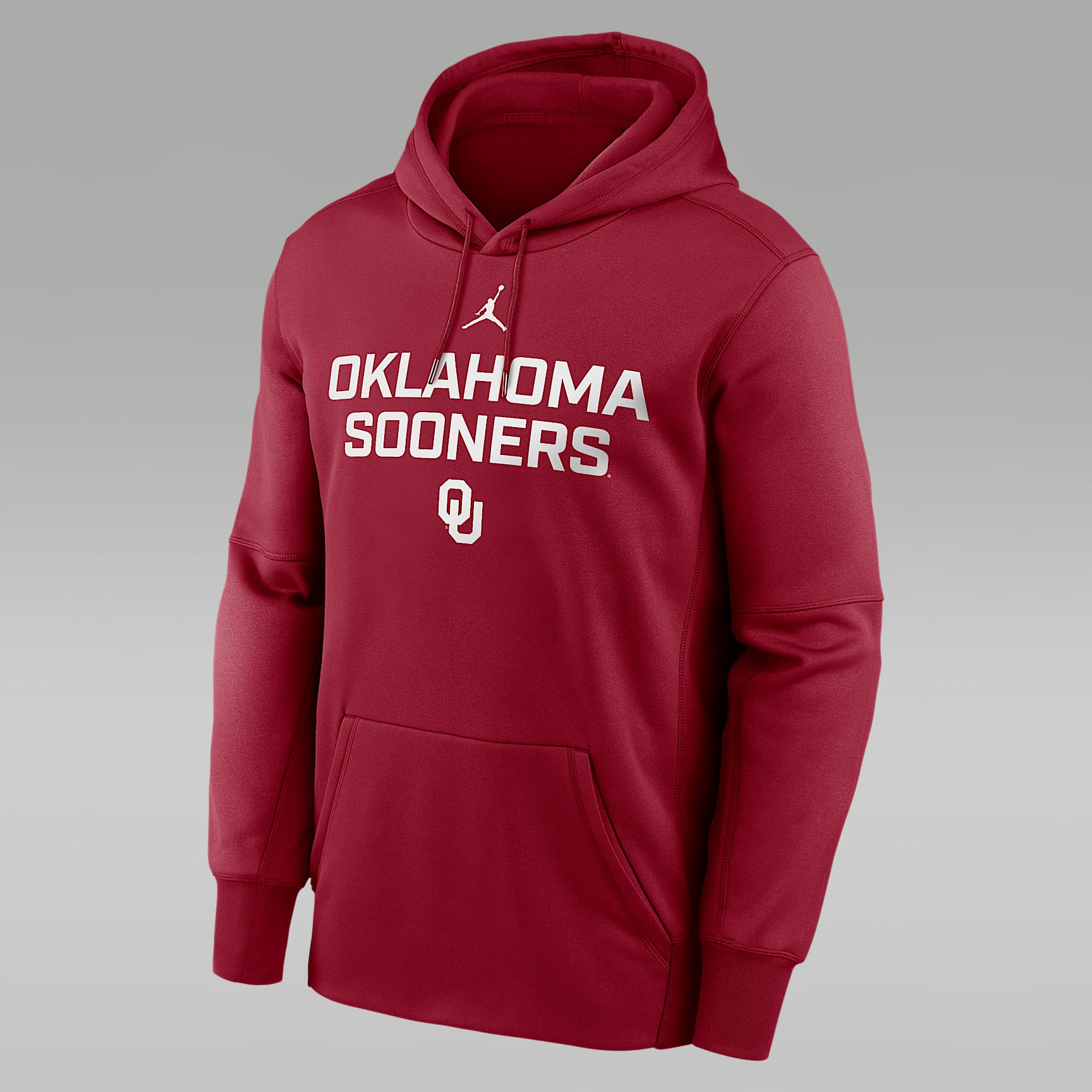 Oklahoma Team Stacked Men’s Nike Therma College Pullover Hoodie