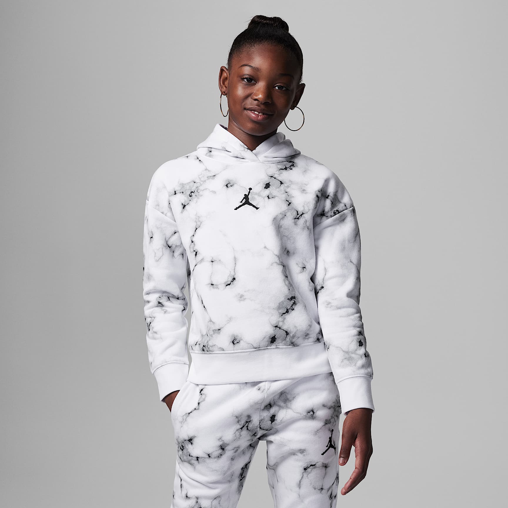 Jordan Essentials Printed Pullover Hoodie Big Kids Hoodie