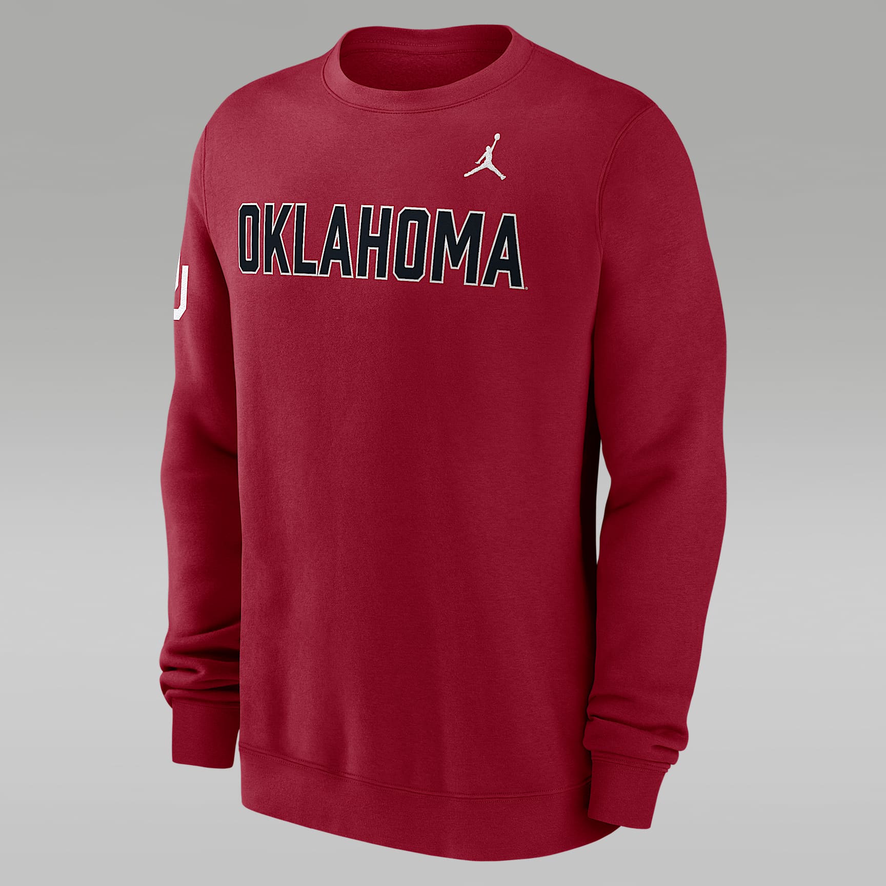 Sudadera de cuello redondo sin cierre universitaria marca Jordan para hombre Oklahoma Sideline Club
