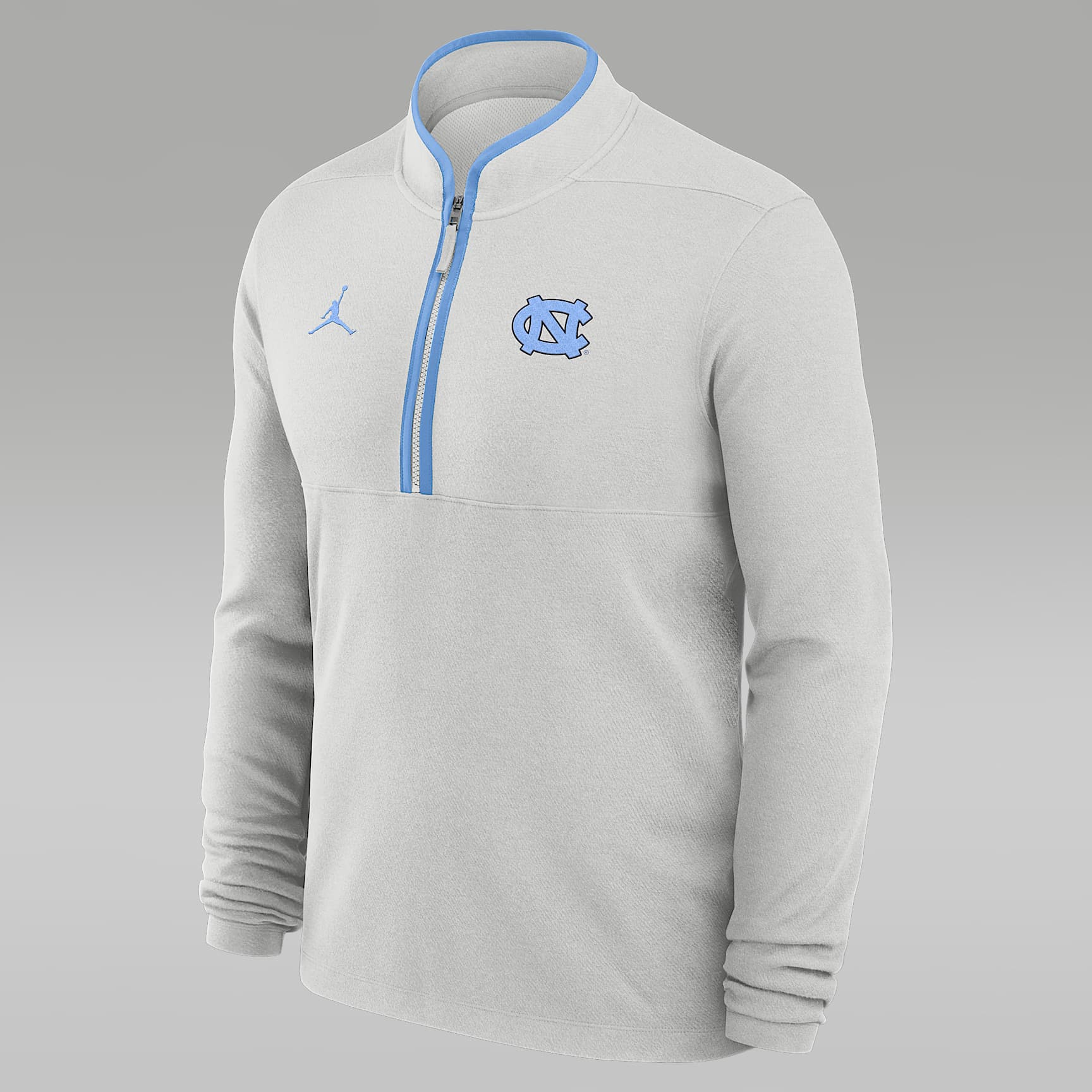 Playera universitaria marca Jordan para hombre Dri-FIT de medio cierre North Carolina Courtside