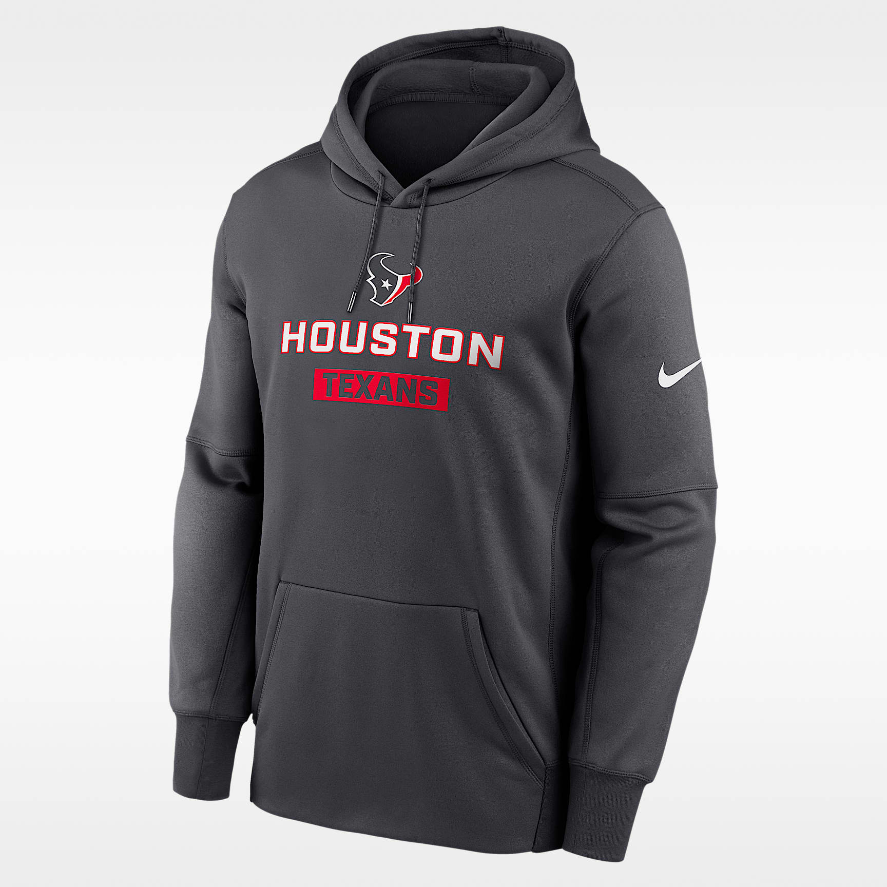 Sudadera con gorro sin cierre Nike Therma de la NFL para hombre Houston Texans Toss Sweep