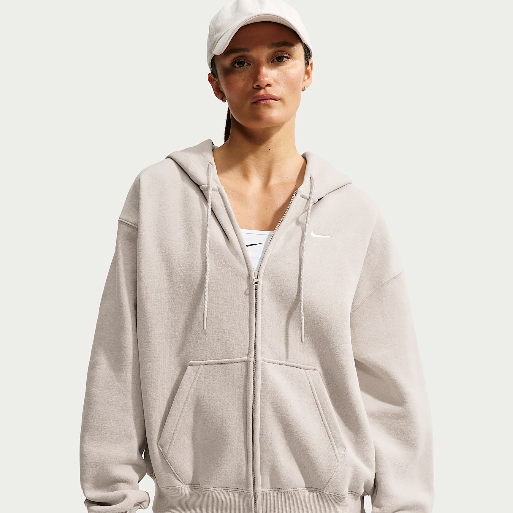 Nike Studio Fleece Medium Weight Women's Oversized Full-Zip Hoodie
