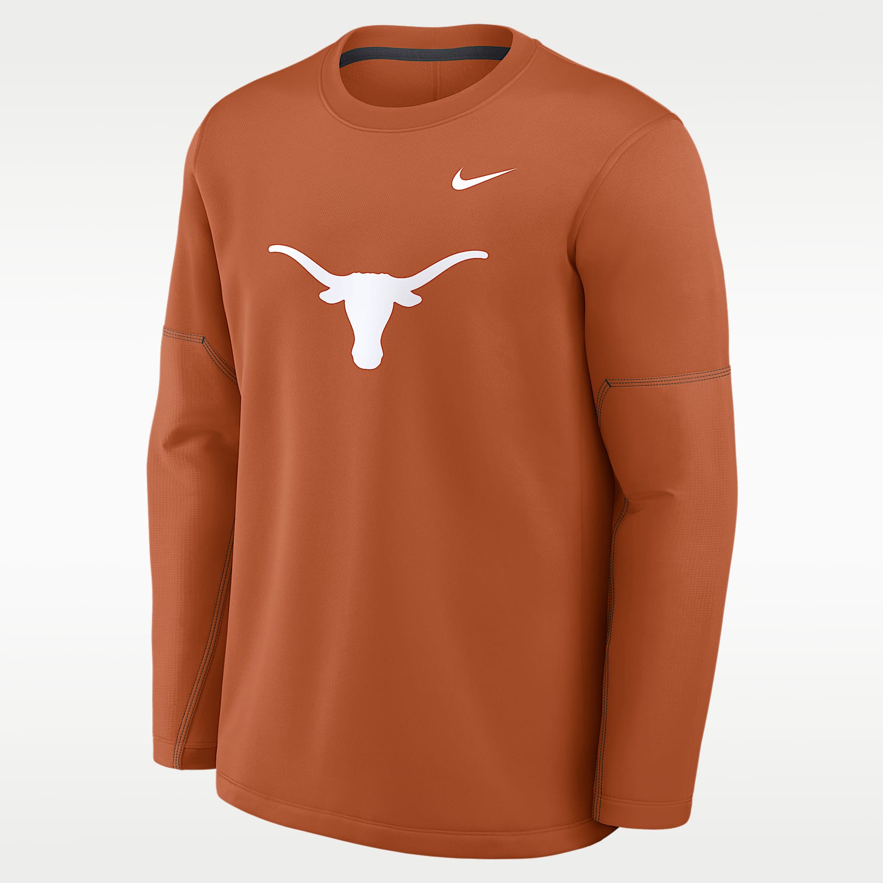 Playera de manga larga universitaria Nike Therma-FIT para hombre Texas Sideline Coaches