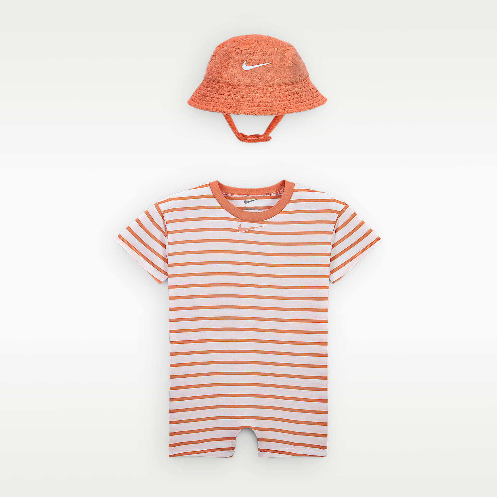 Nike Baby Short Sleeve Romper with Bucket Hat