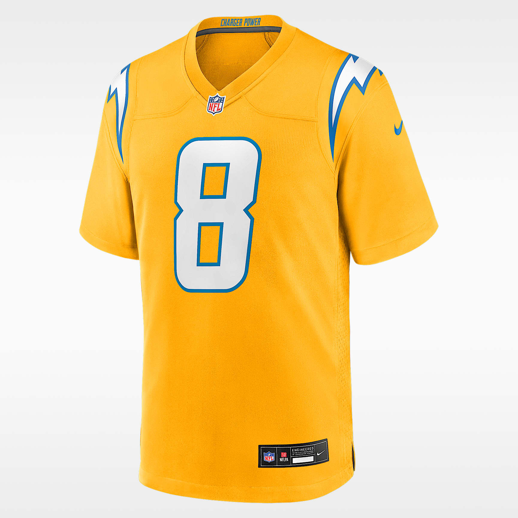 Omarion Hampton Los Angeles Chargers Men's Nike NFL Game Jersey
