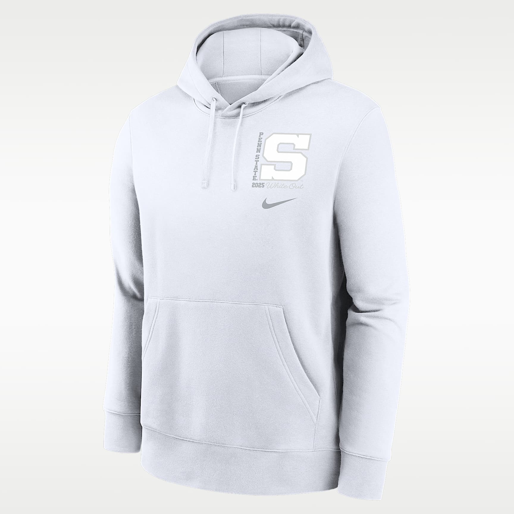 Penn State 2025 White Out Club Men's Nike College Pullover Hoodie