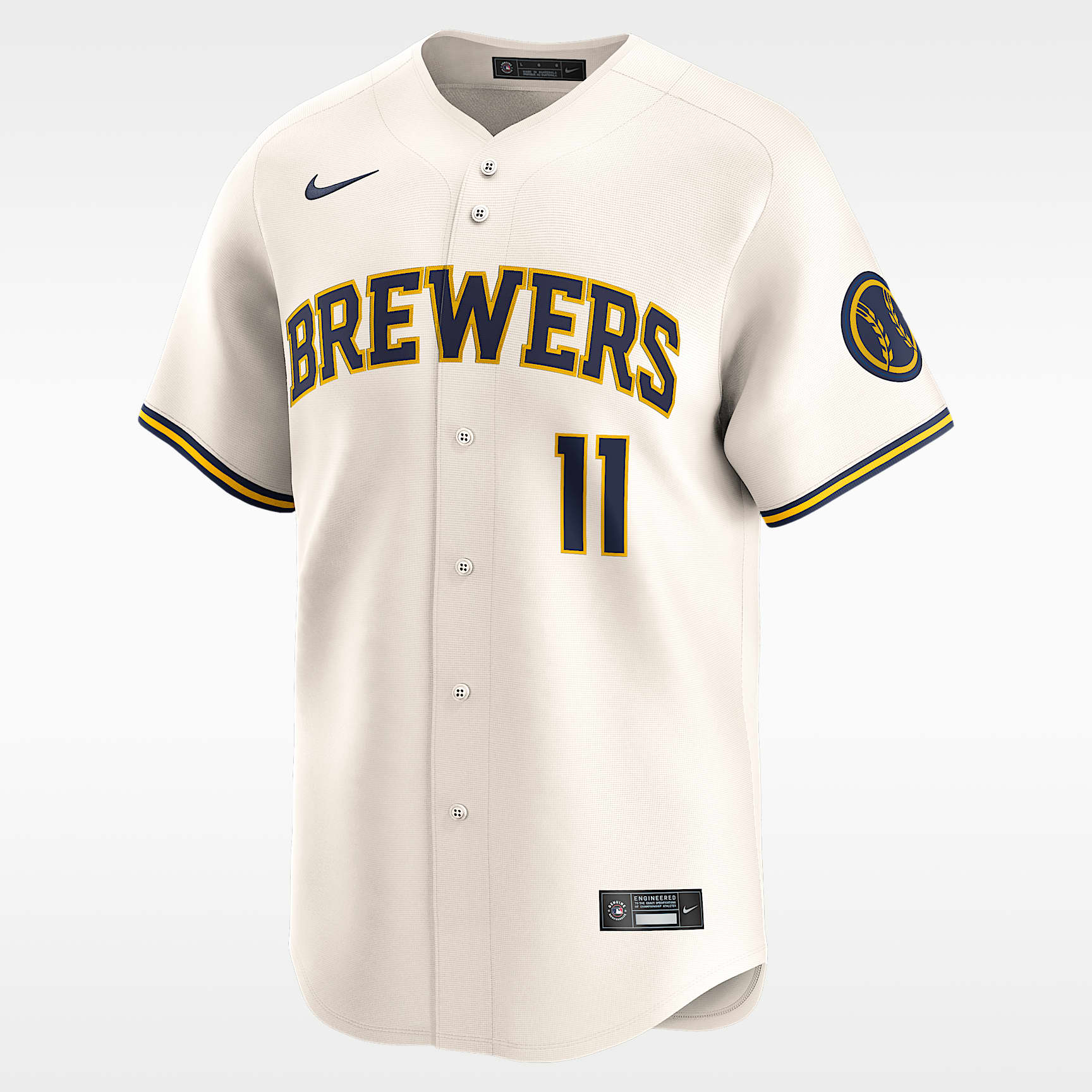 Jersey Nike Dri-FIT ADV de la MLB Limited para hombre Jackson Chourio Milwaukee Brewers