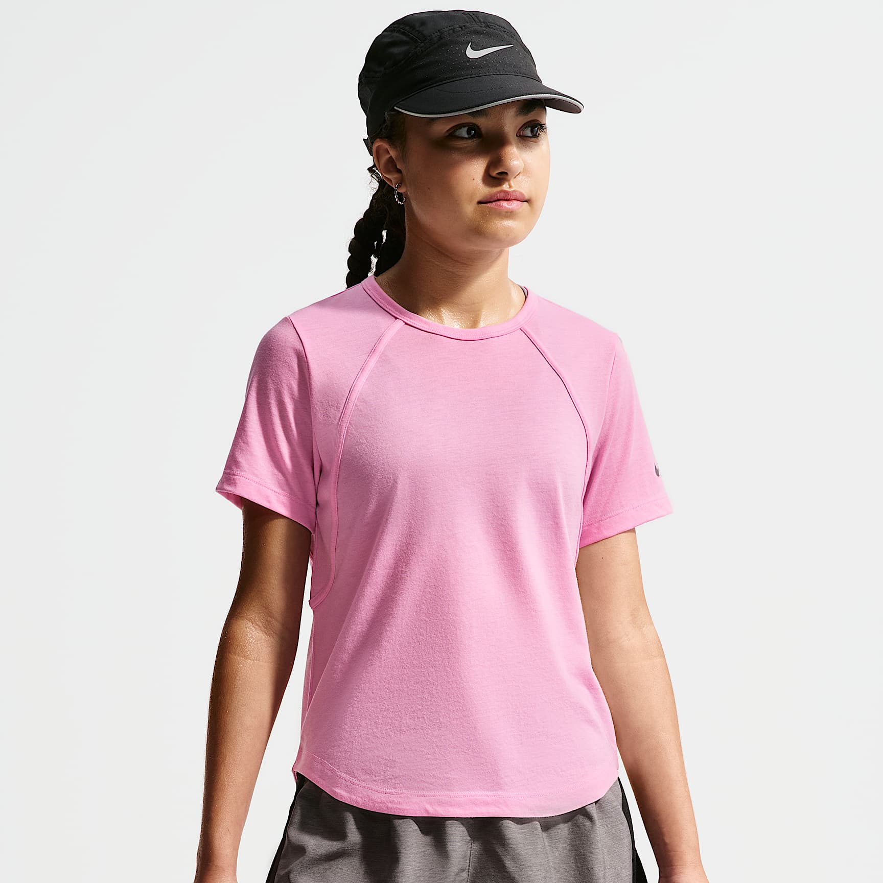 Playera de manga corta Dri-FIT para niña talla grande Nike Tempo