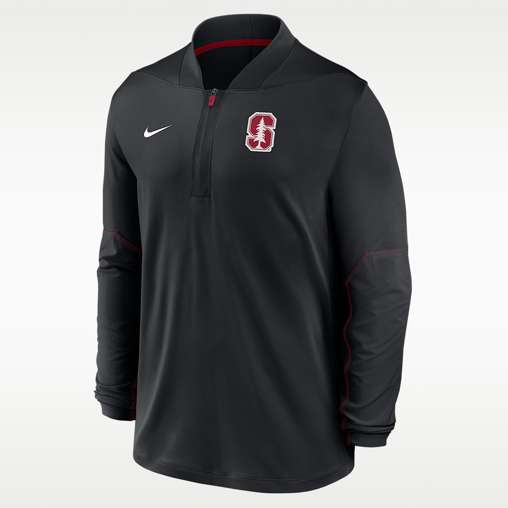 Playera universitaria Nike Dri-FIT de medio cierre para hombre Stanford Sideline