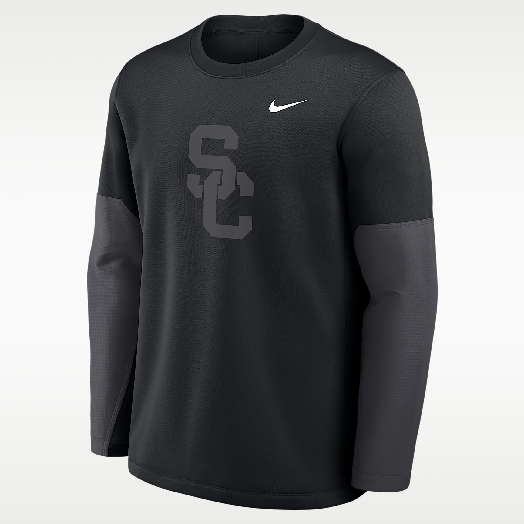 Playera de manga larga universitaria Nike Therma-FIT para hombre USC Sideline Coach