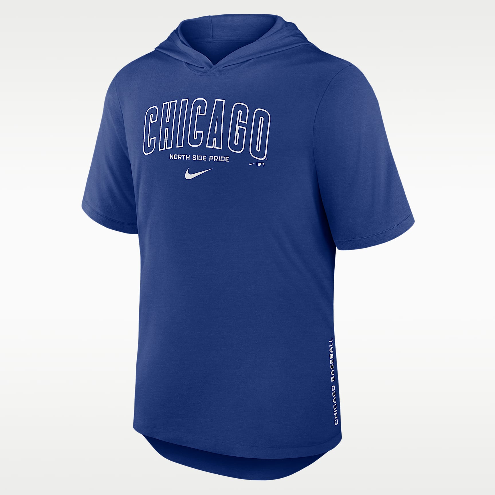 Chicago Cubs Arched Wordmark Men's Nike Dri-FIT MLB Hooded T-Shirt
