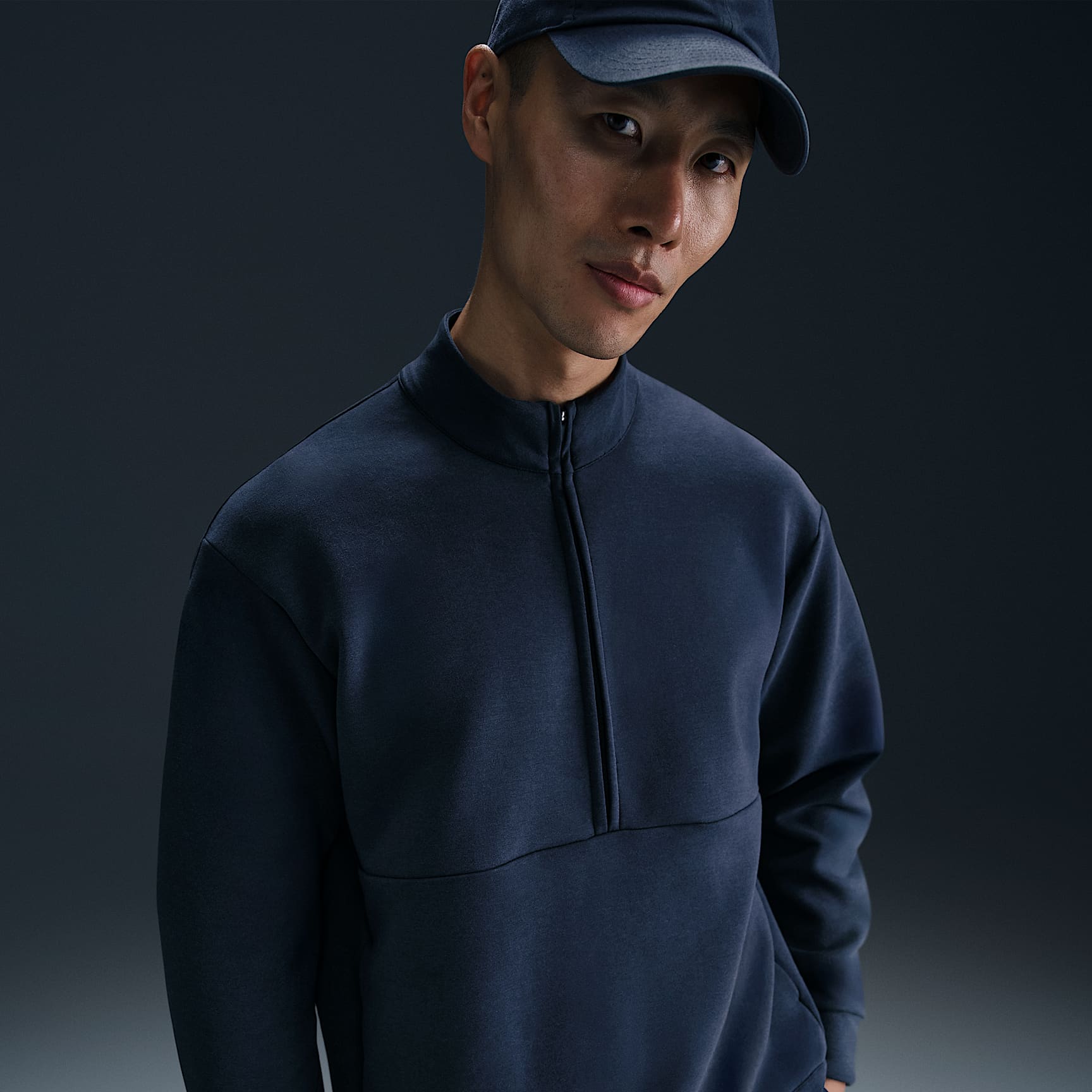 Playera Dri-FIT de medio cierre para hombre Nike 24.7 ImpossiblySoft