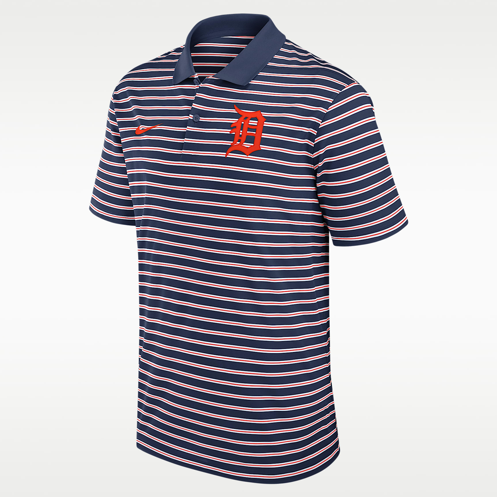 Detroit Tigers Striped Victory Men's Nike Dri-FIT MLB Polo