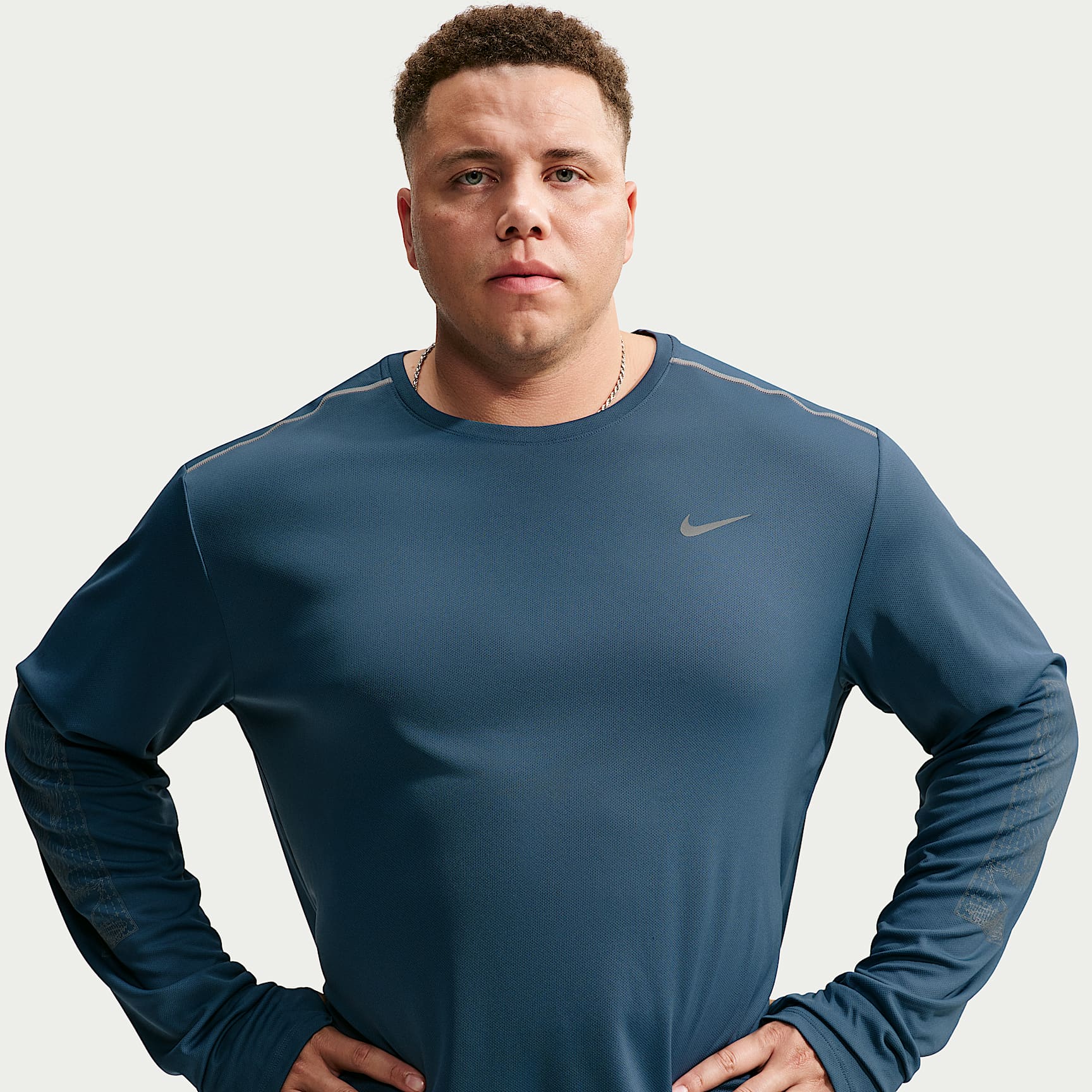 Maglia da running a manica lunga per l'inverno con protezione UV Dri-FIT Nike Miler – Uomo