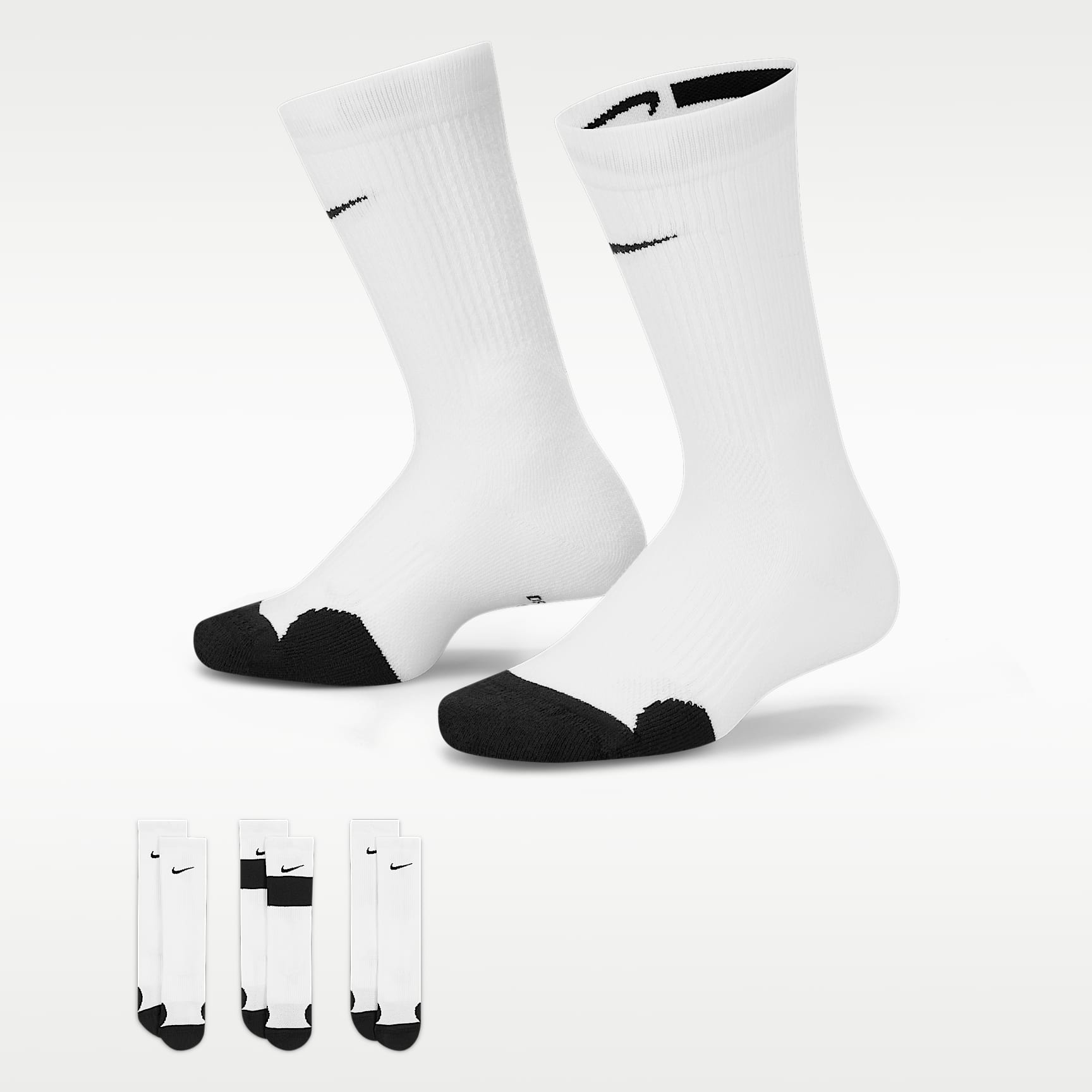 Calcetines largos de básquetbol para niños Nike Elite (3 pares)