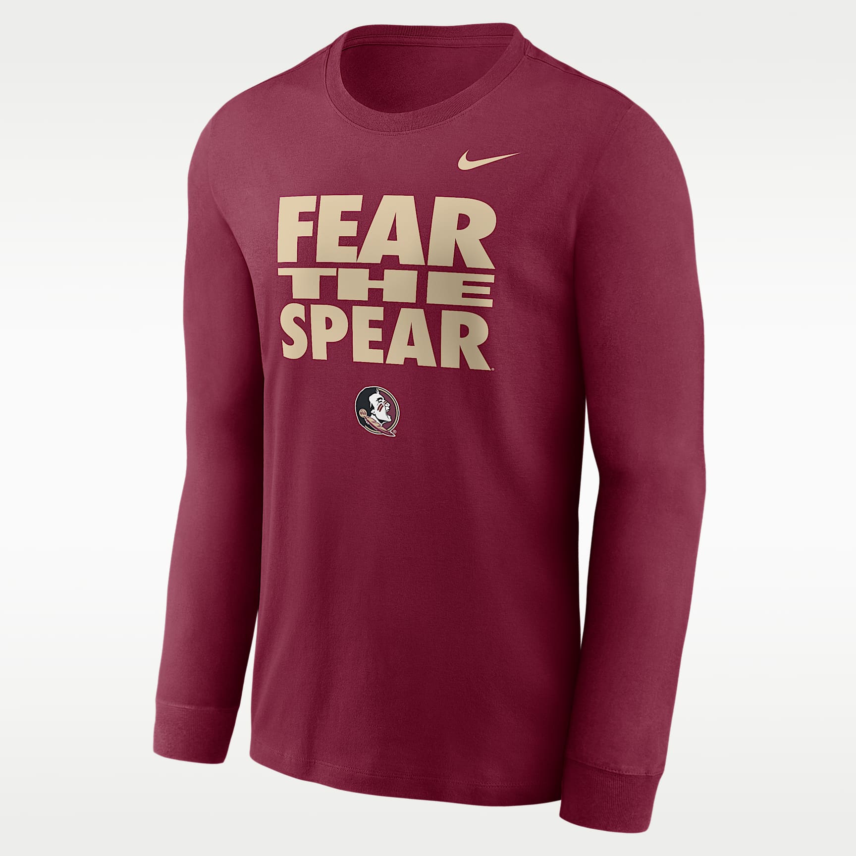 Playera de manga larga universitaria Nike Dri-FIT para hombre Florida State Sideline Slogan