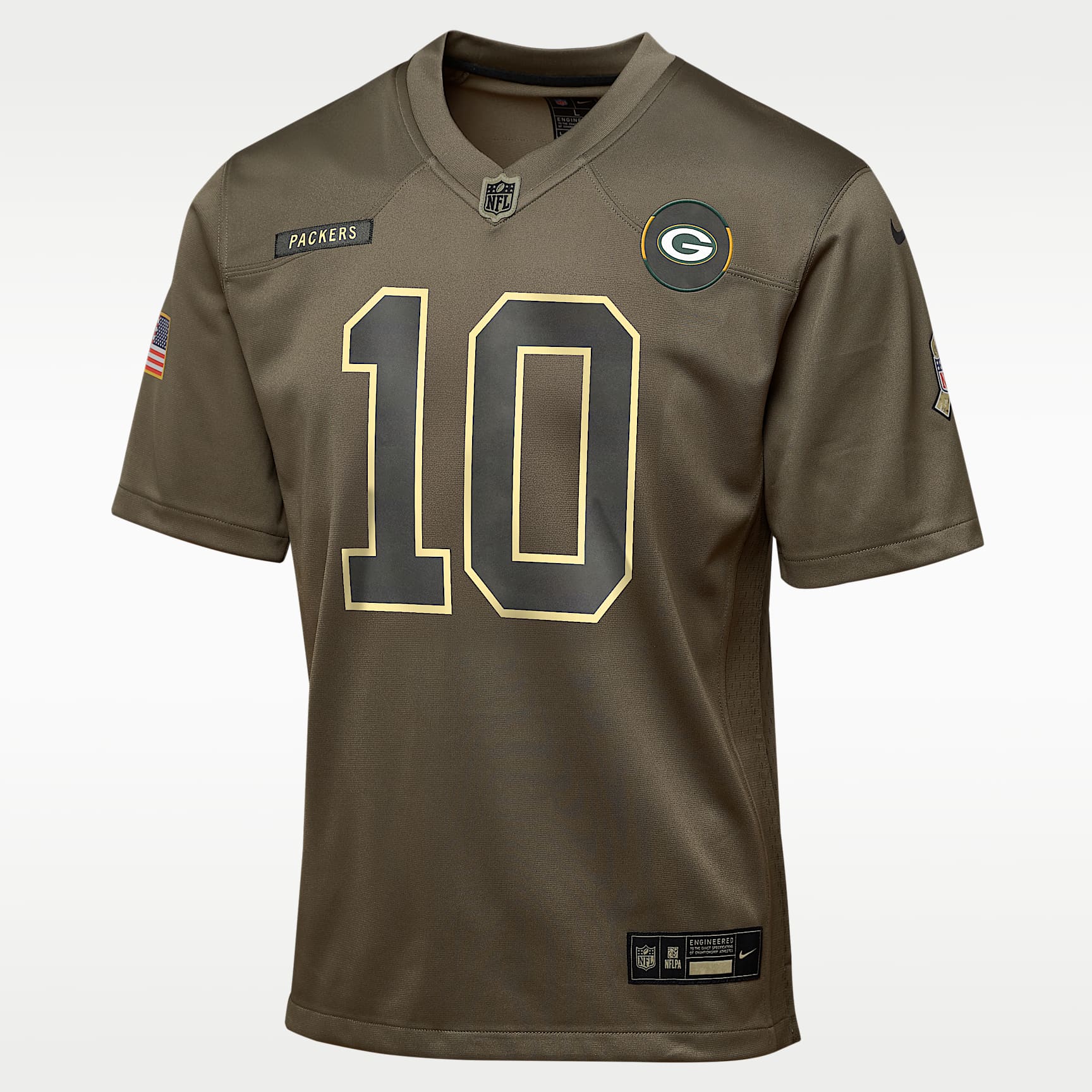 Jordan Love Green Bay Packers Salute to Service Big Kids’ Nike NFL Game Jersey