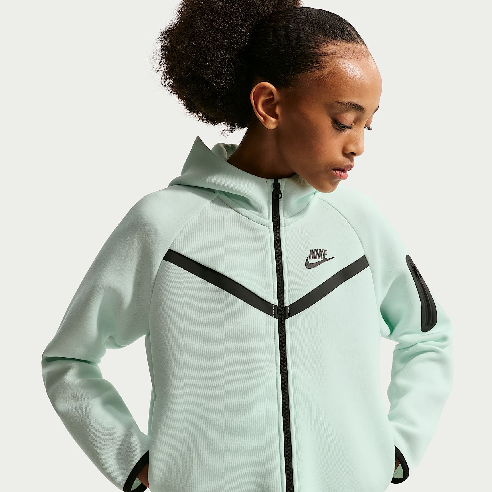 Nike Sportswear Tech Fleece Girls' Full-Zip Hoodie