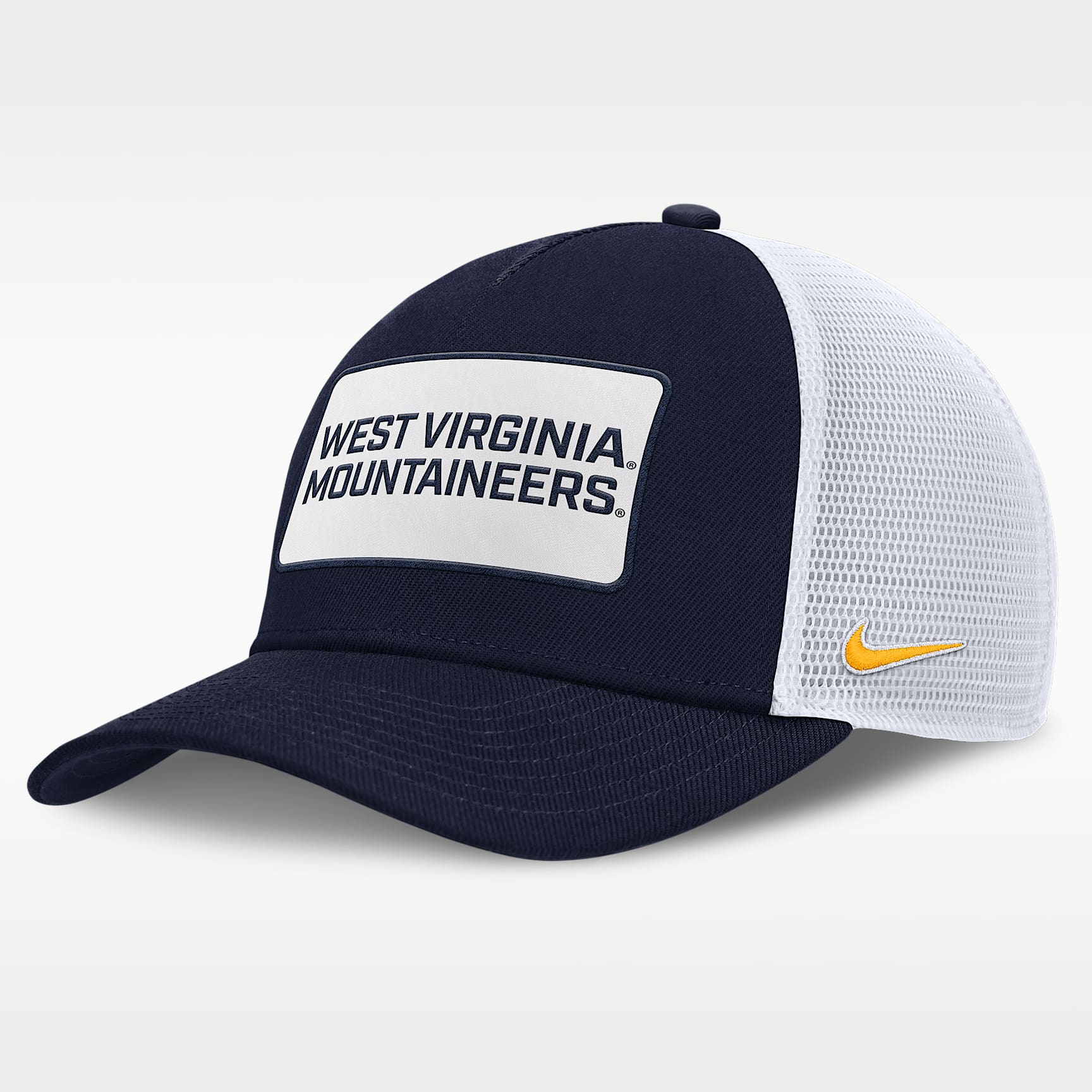 Gorra de rejilla universitaria Nike ajustable para hombre West Virginia On-Field Rise