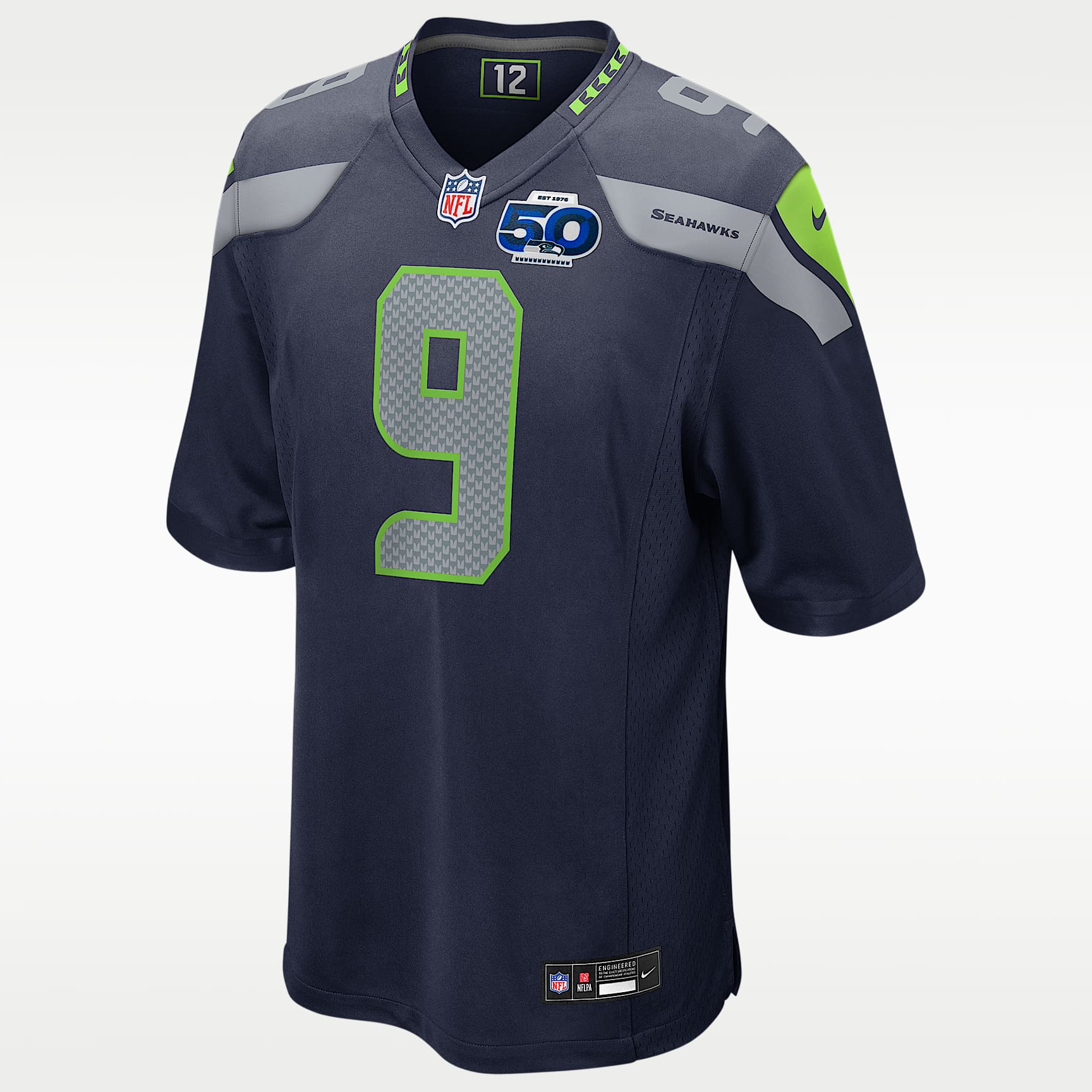 Jersey Nike de la NFL Game para hombre Kenneth Walker III Seattle Seahawks 50th Anniversary