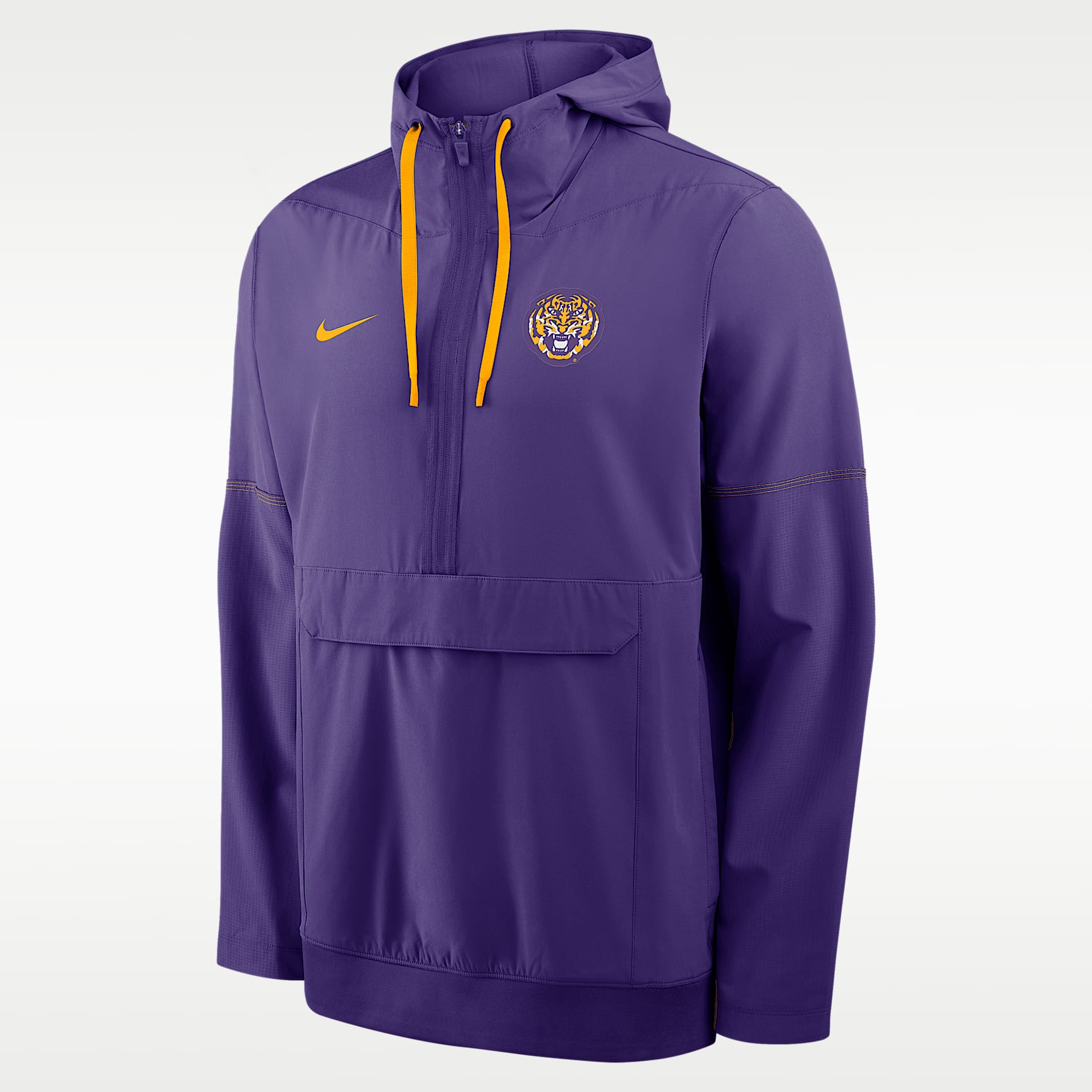 LSU Sideline Anorak Men's Nike College 1/2-Zip Hooded Jacket