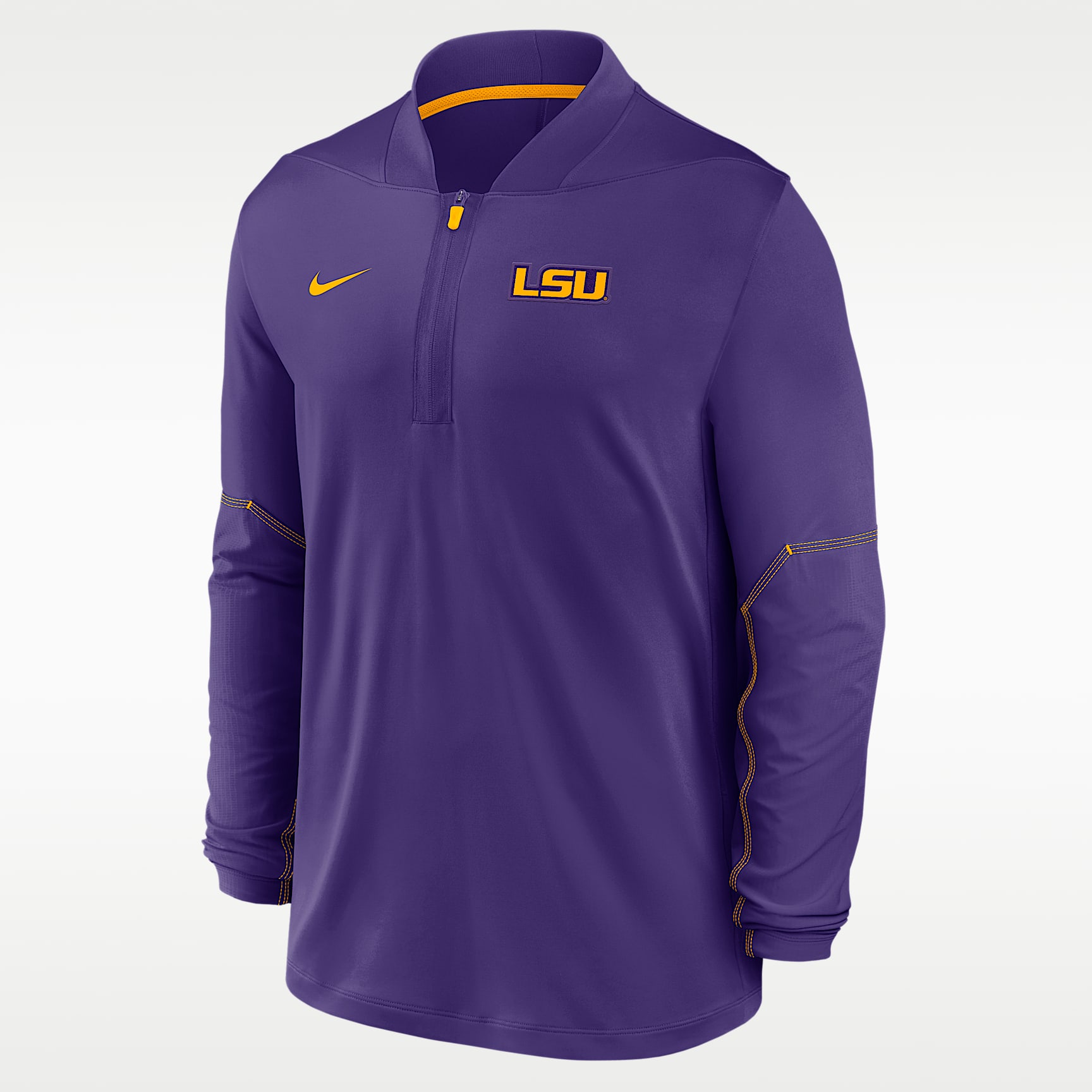 Sudadera universitaria Nike Dri-FIT de medio cierre para hombre LSU Sideline