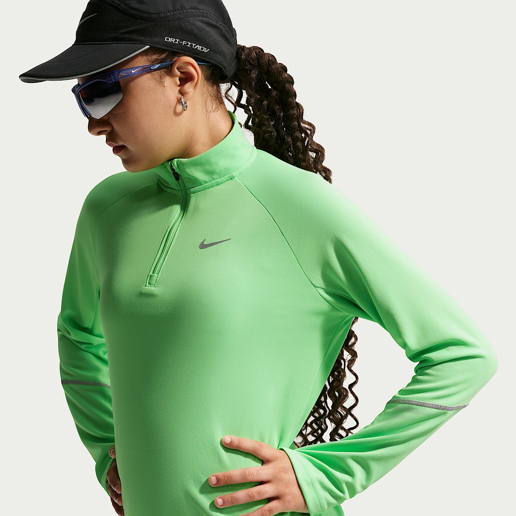 Nike Miler Dri-FIT Oberteil mit Halbreißverschluss (ältere Kinder)