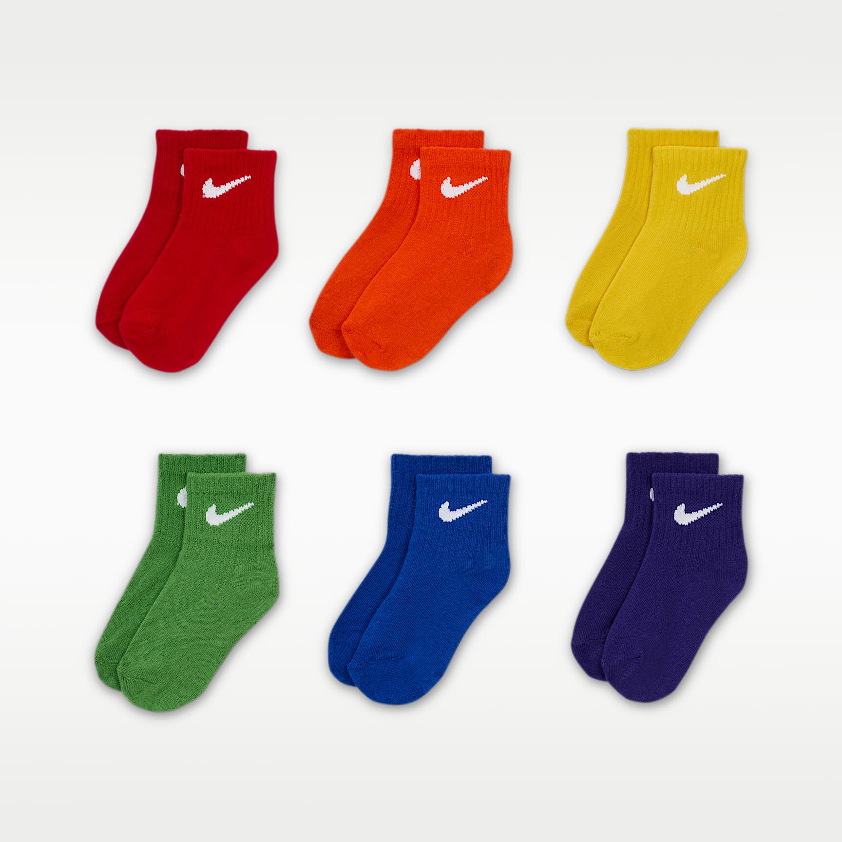 Meias Nike para bebé (6 pares)