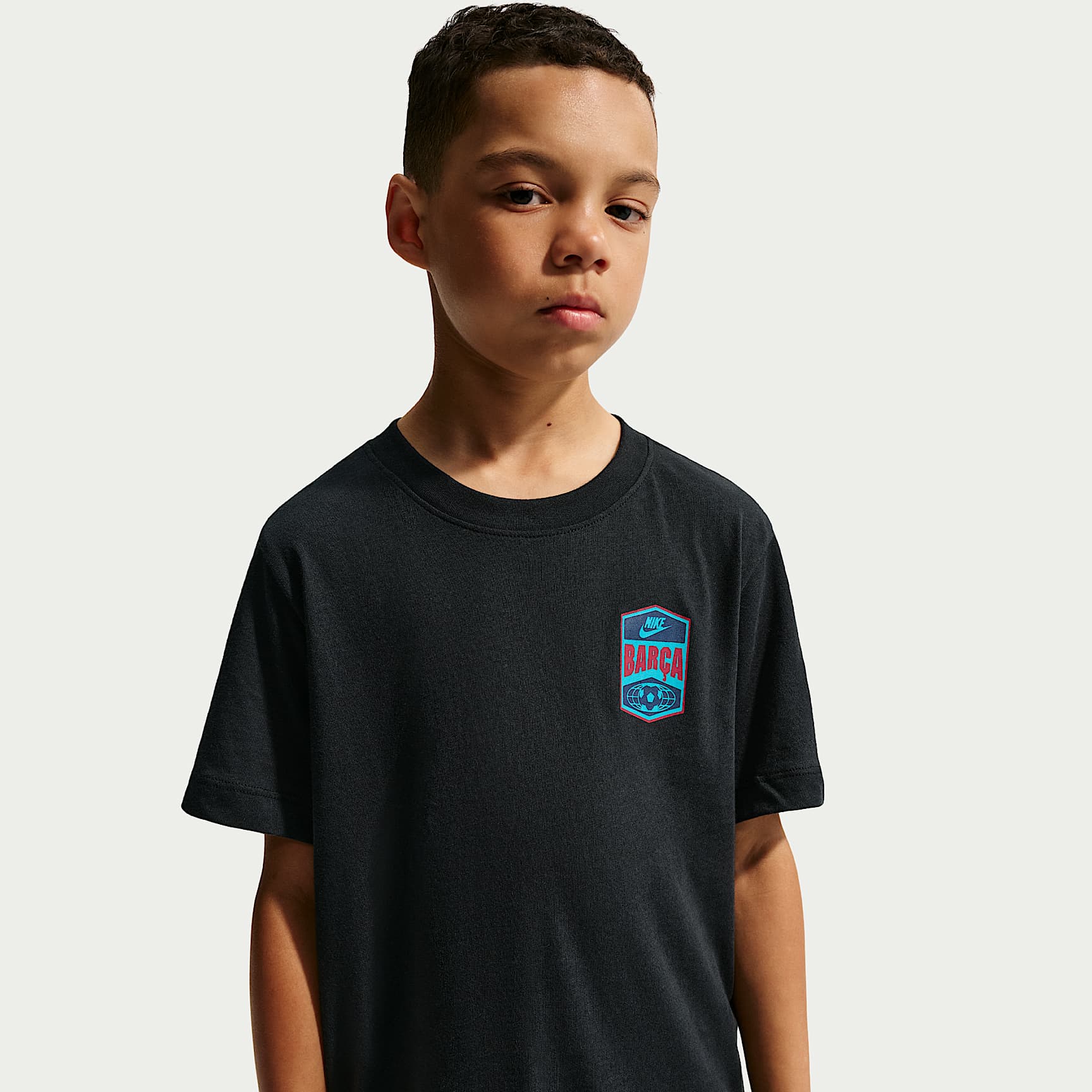 F.C. Barcelona Premier Older Kids' Nike Footba T-Shirt