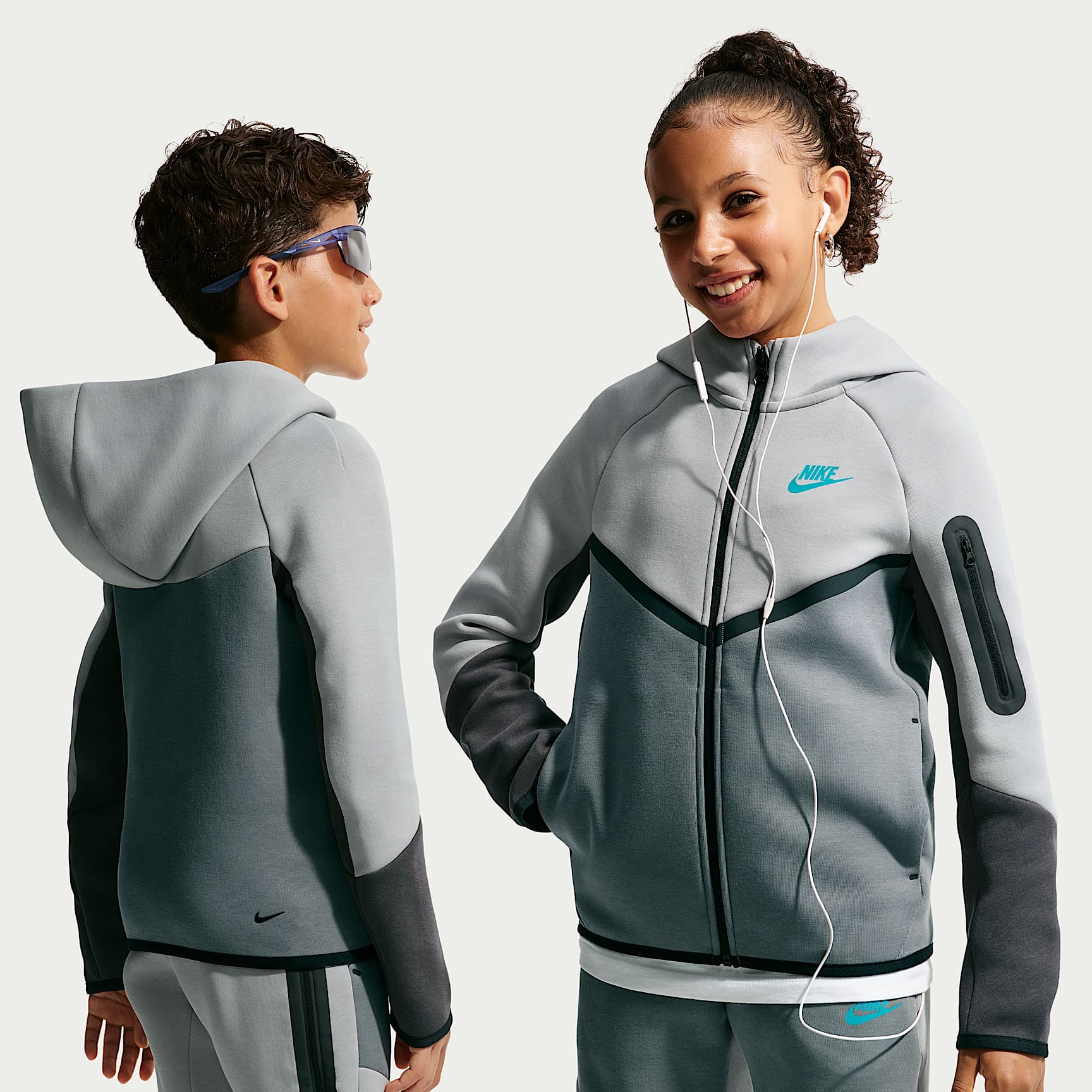 Sweat à capuche et zip Nike Sportswear Tech Fleece pour ado