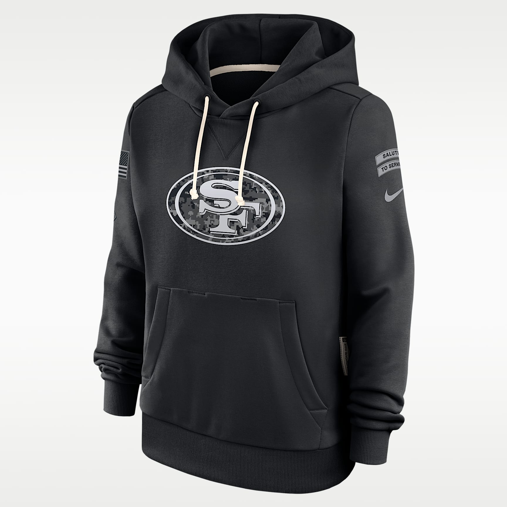 San Francisco 49ers Salute to Service Sideline Women's Nike Dri-FIT NFL Pullover Hoodie