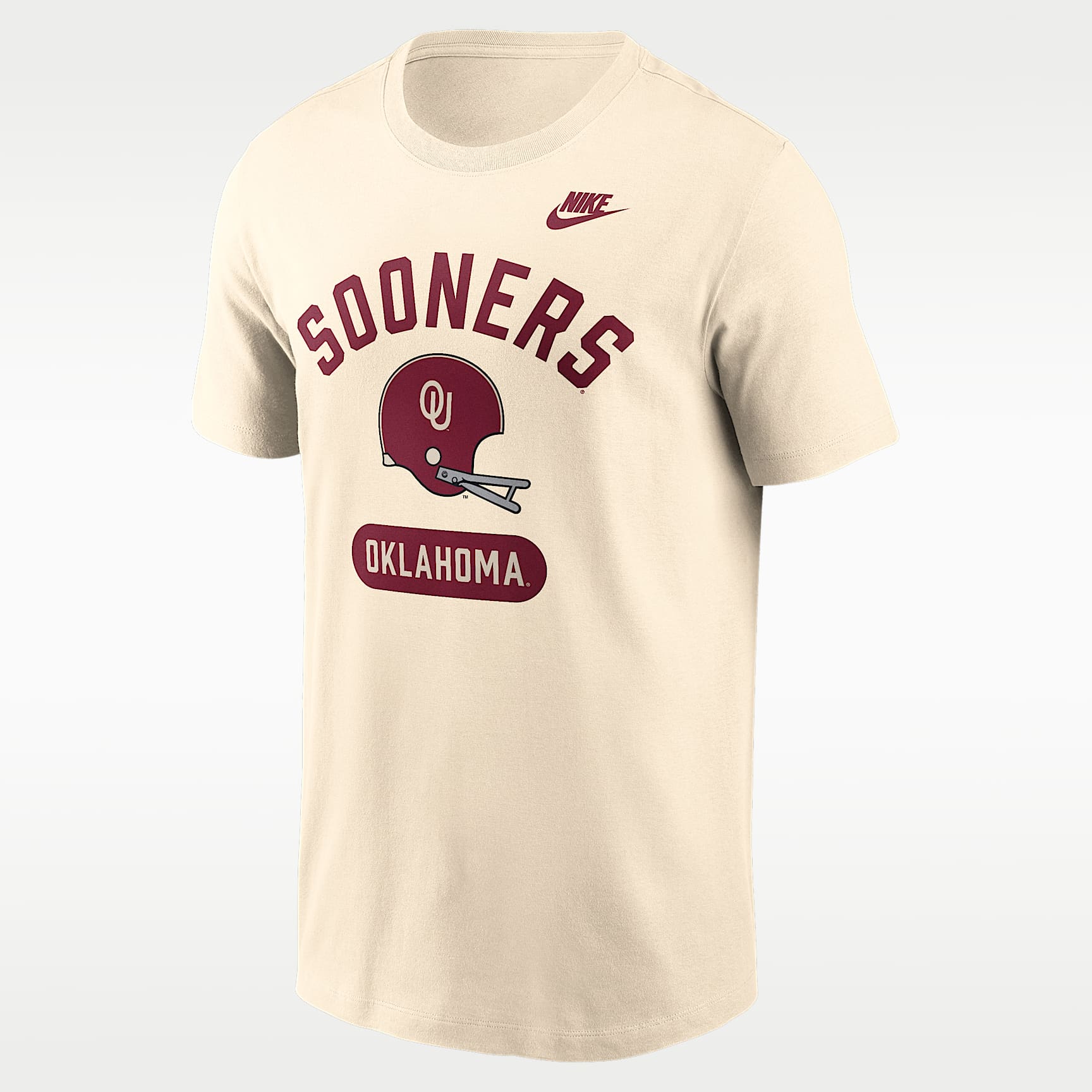 Oklahoma Legacy Arch Helmet Men's Nike College T-Shirt
