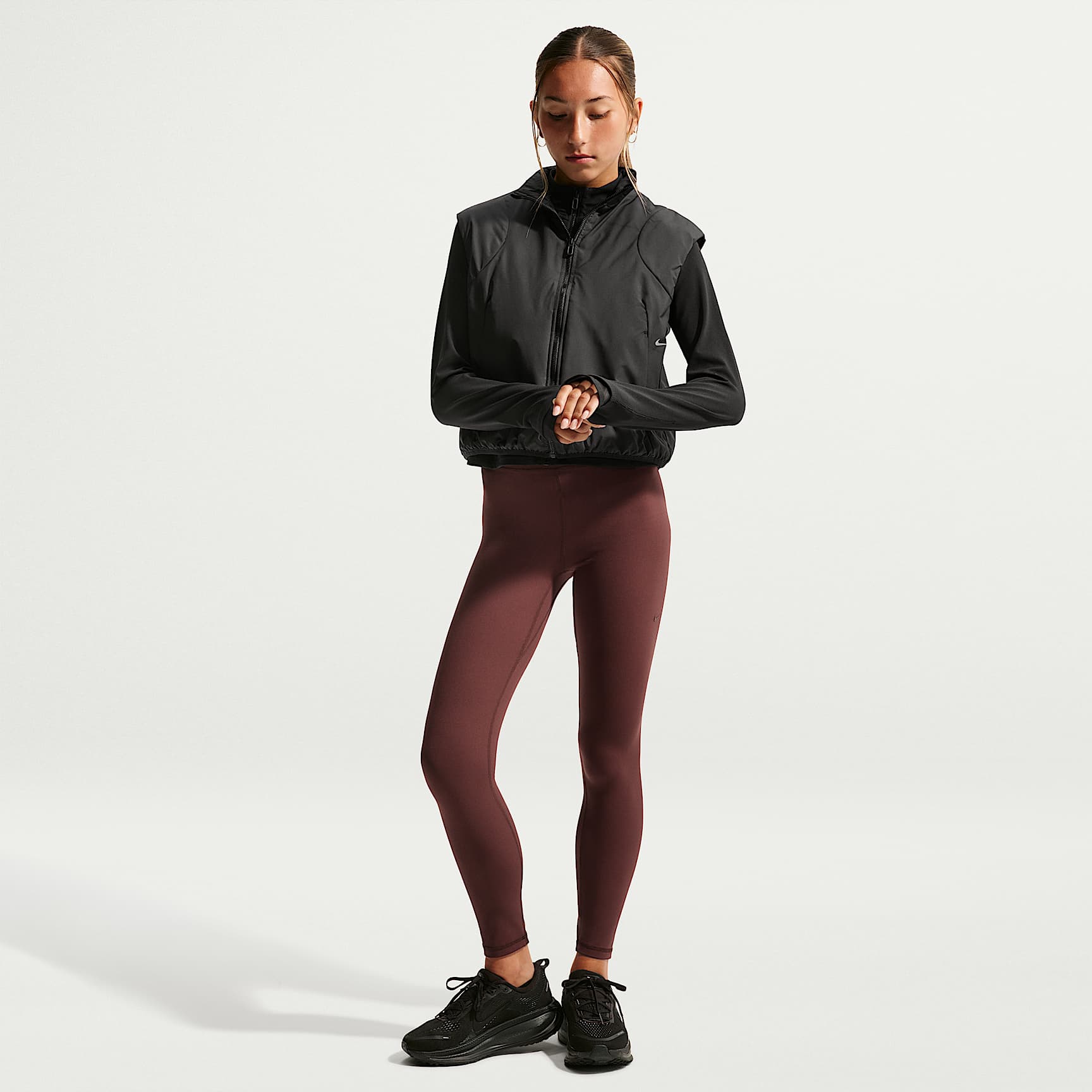 Leggings de largo completo de tiro alto para niña Nike Mavn