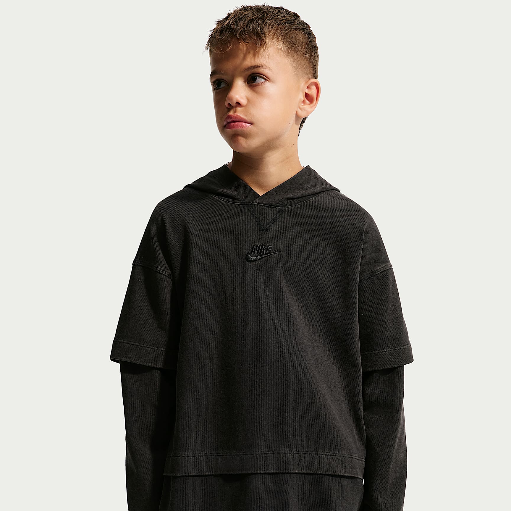 Nike Sportswear Collection Big Kids' Layered Long-Sleeve Top