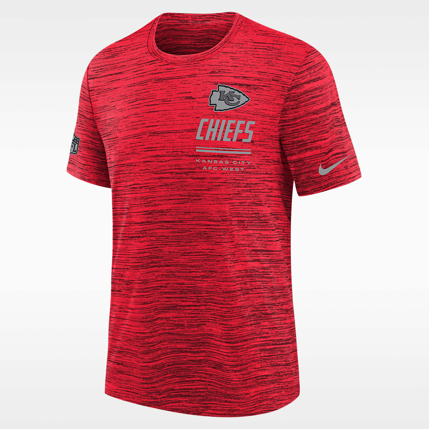 Kansas City Chiefs Sideline Team Issue Velocity Big Kids' Nike Dri-FIT NFL T-Shirt